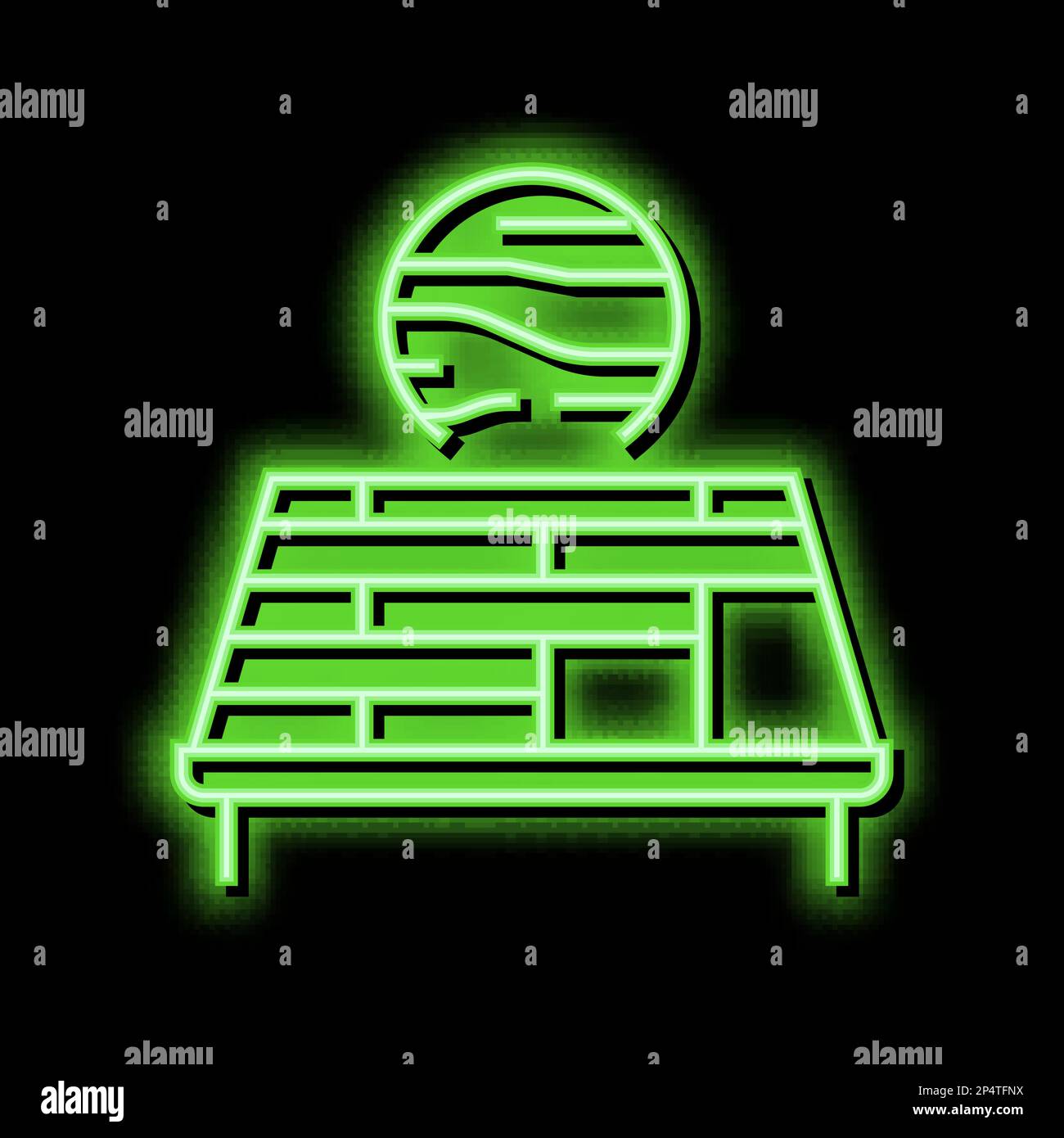 wooden roof neon glow icon illustration Stock Vector Image & Art - Alamy