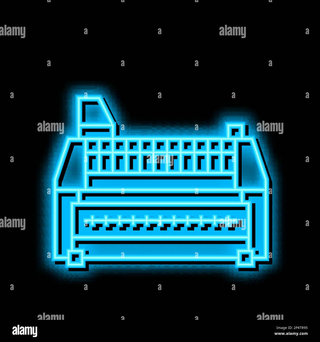 wheat separation industrial tool neon glow icon illustration Stock ...