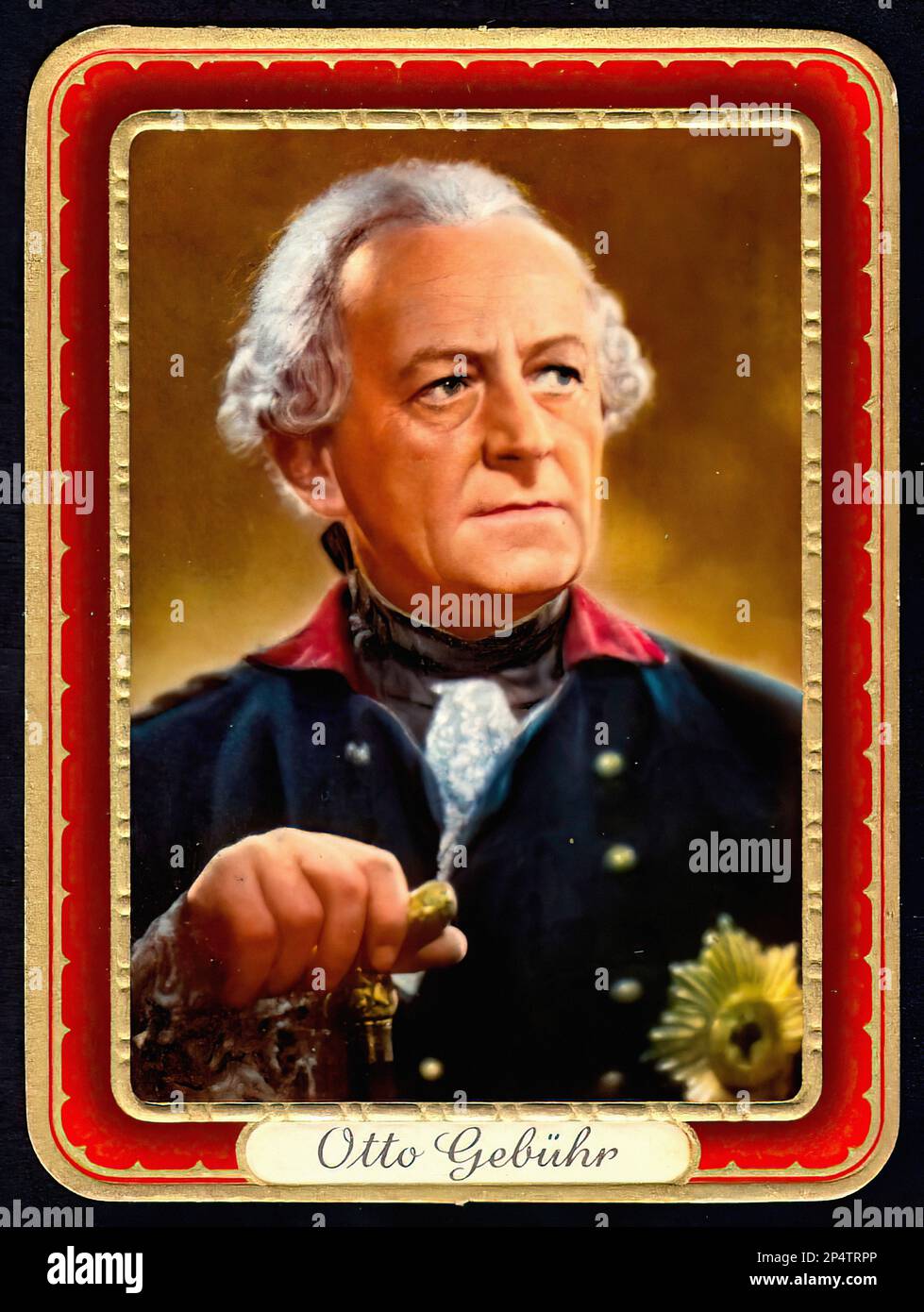 Portrait of actor  Otto Gebühr - Vintage German Cigarette Card Stock Photo