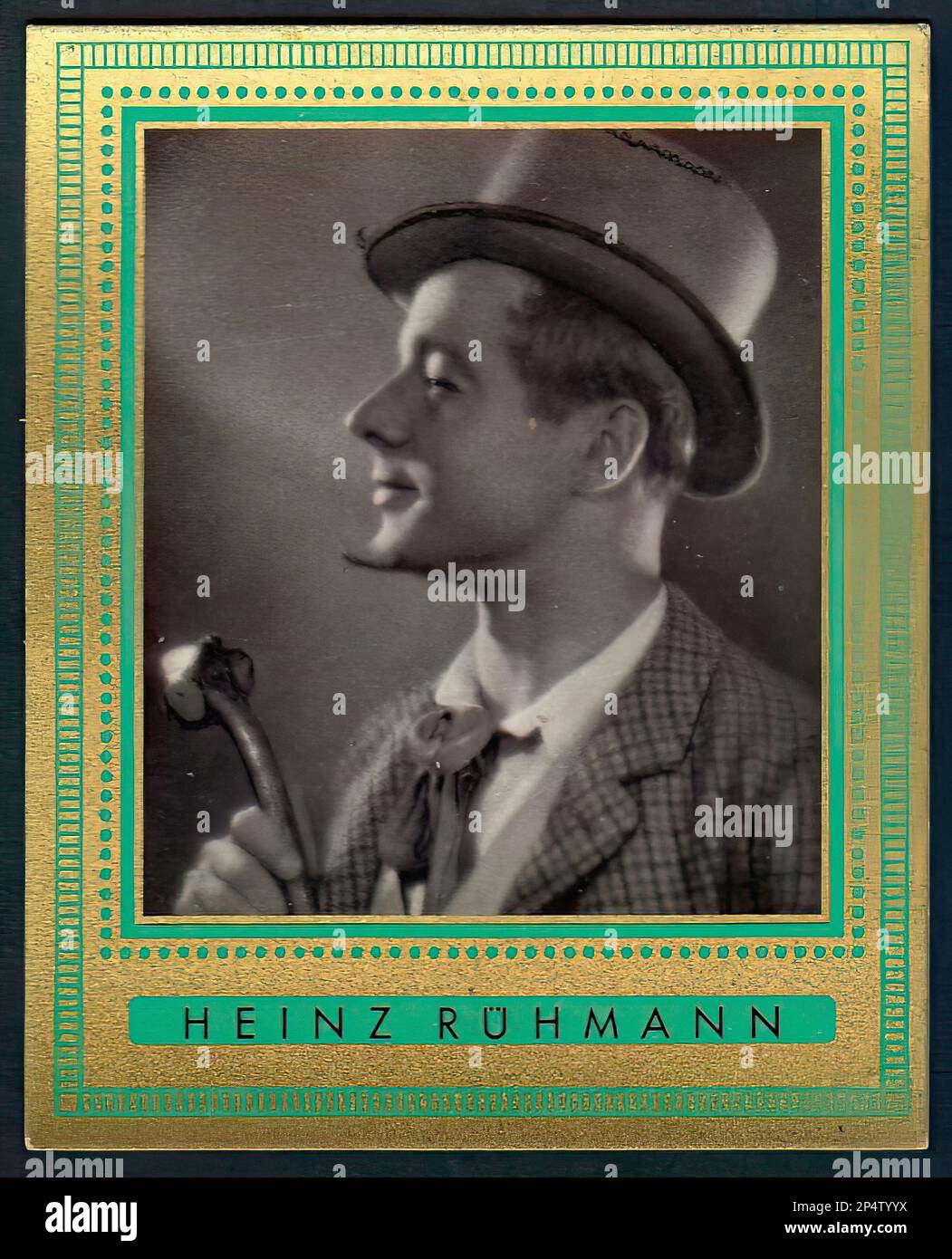Portrait of Heinz Rühmann  - Vintage German Cigarette Card 02 Stock Photo
