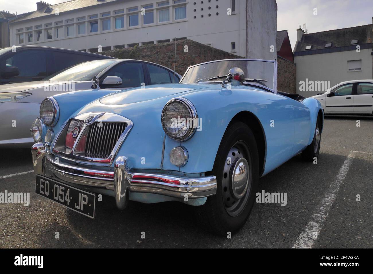 Pleyber-Christ, France - September 09 2021: MG MGA 1600 Mark II in a parked lot. Stock Photo