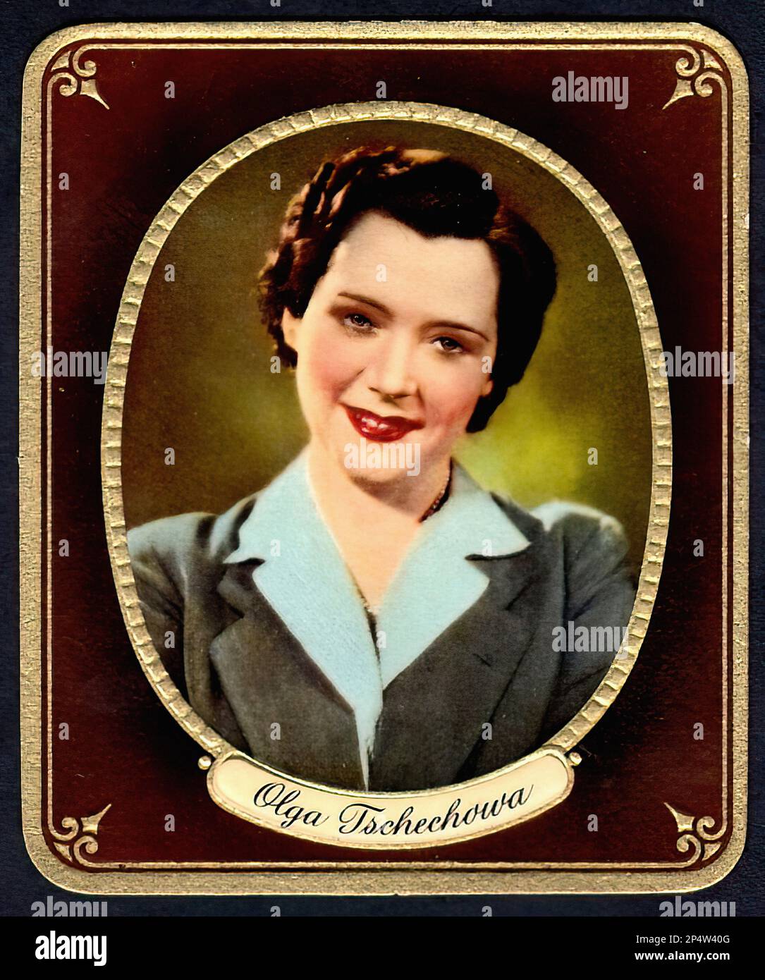 Portrait Of Actress Olga Tschechowa - Vintage German Cigarette Card 01 