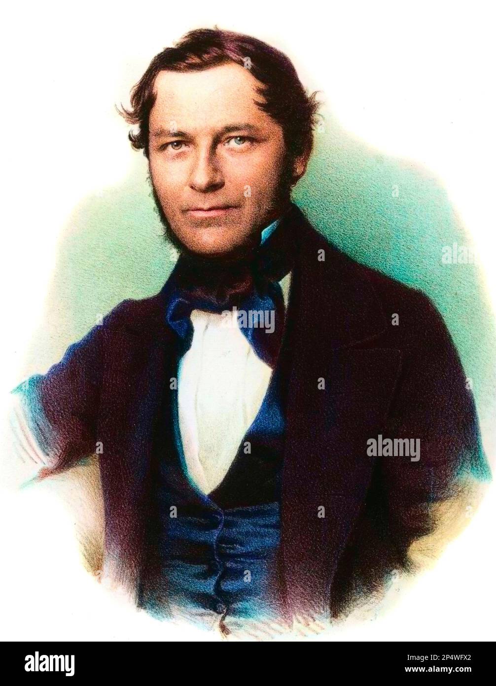 Portrait de Robert Wilhelm Bunsen (1811 - 1899), chimiste allemand Stock Photo