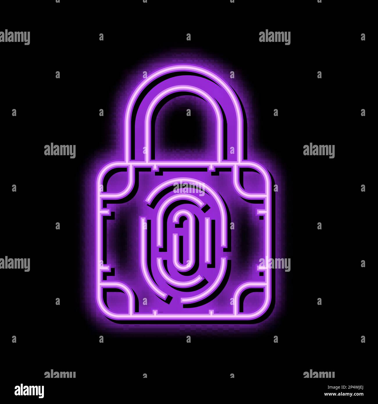 secure padlock neon glow icon illustration Stock Vector Image & Art - Alamy