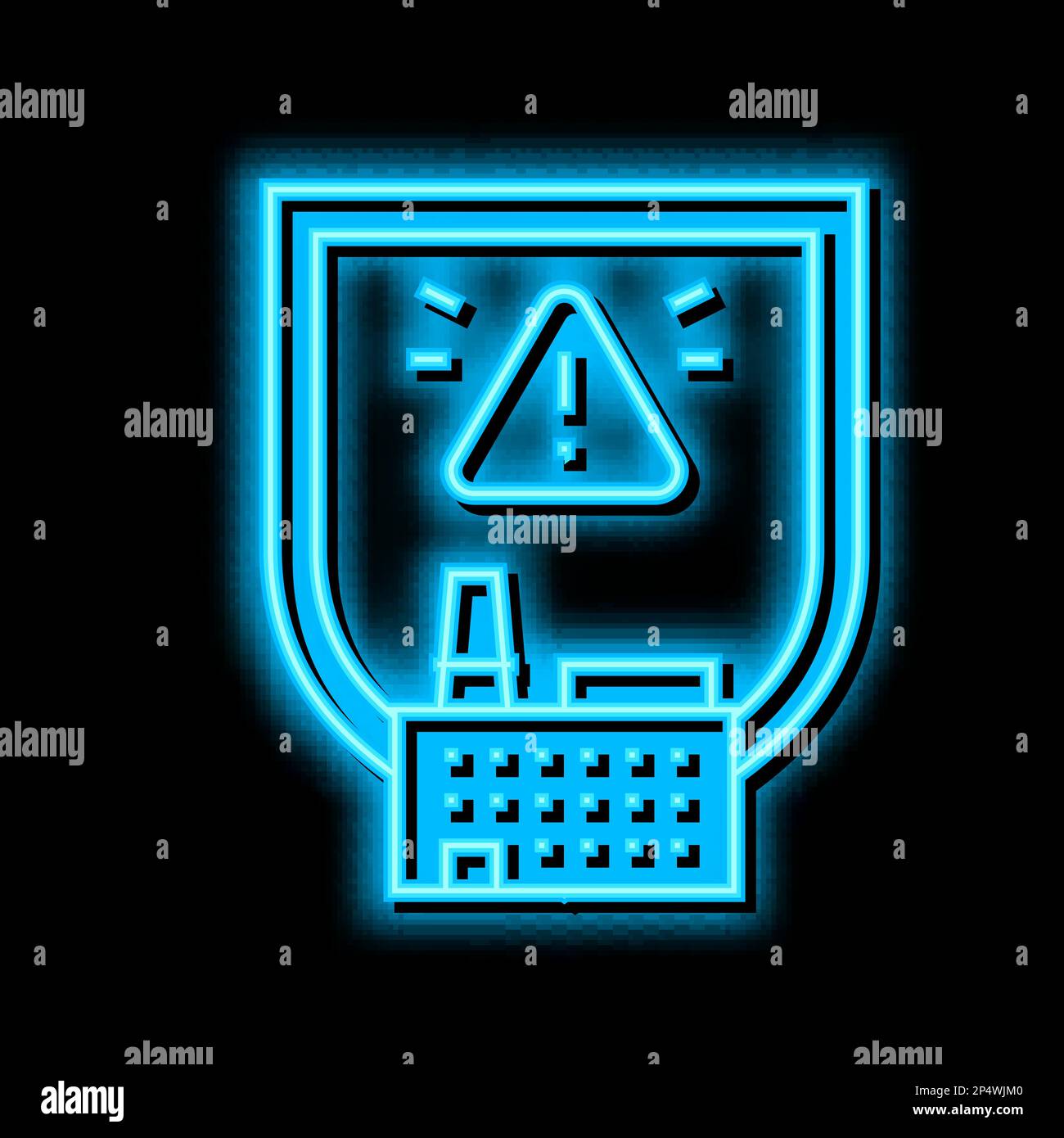 special hazardous environments neon glow icon illustration Stock Vector ...