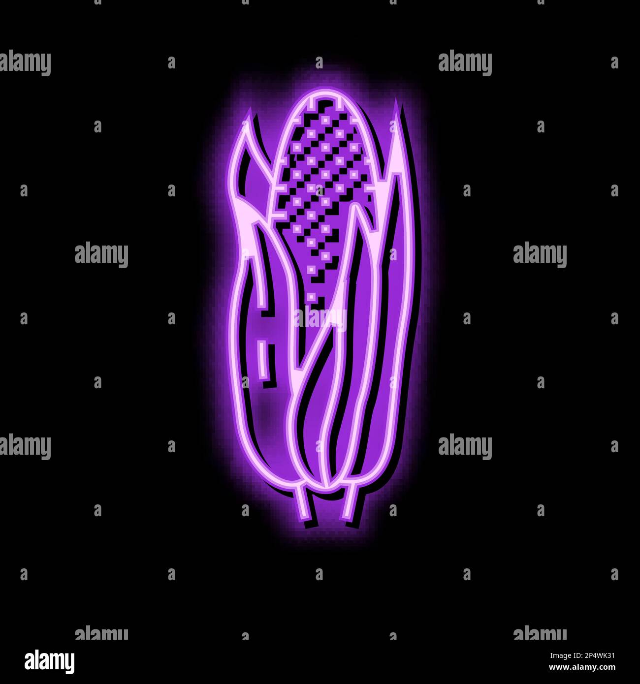 corn cob yellow plant color icon vector illustration Stock Vector Image ...