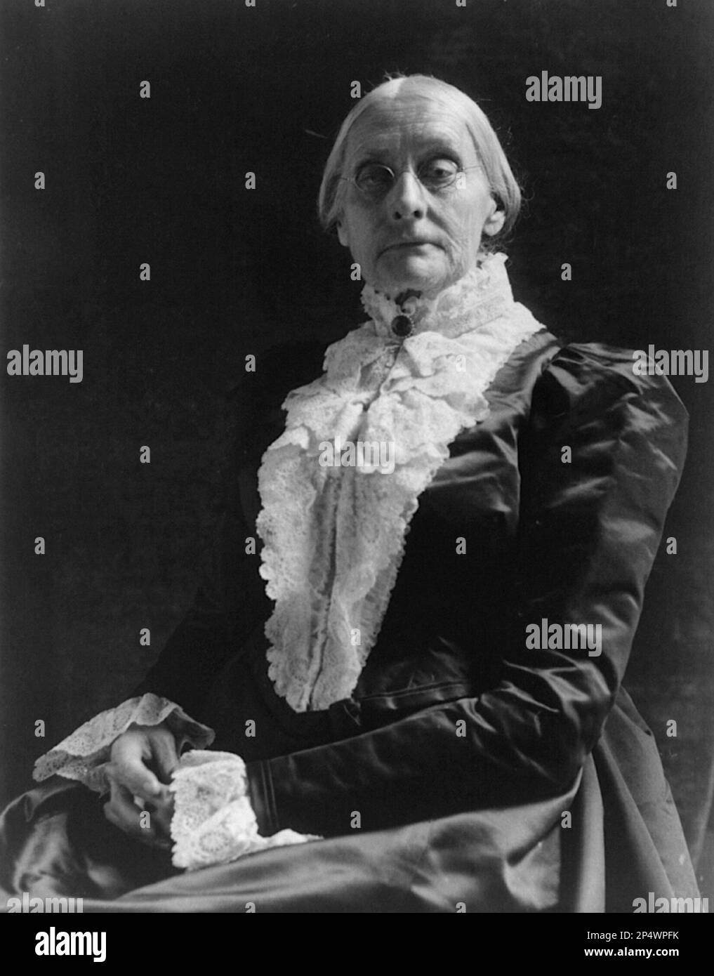 Frances Benjamin Johnston photograph of Susan B. Anthony an American social reformer and women's rights activist - c1900 Stock Photo