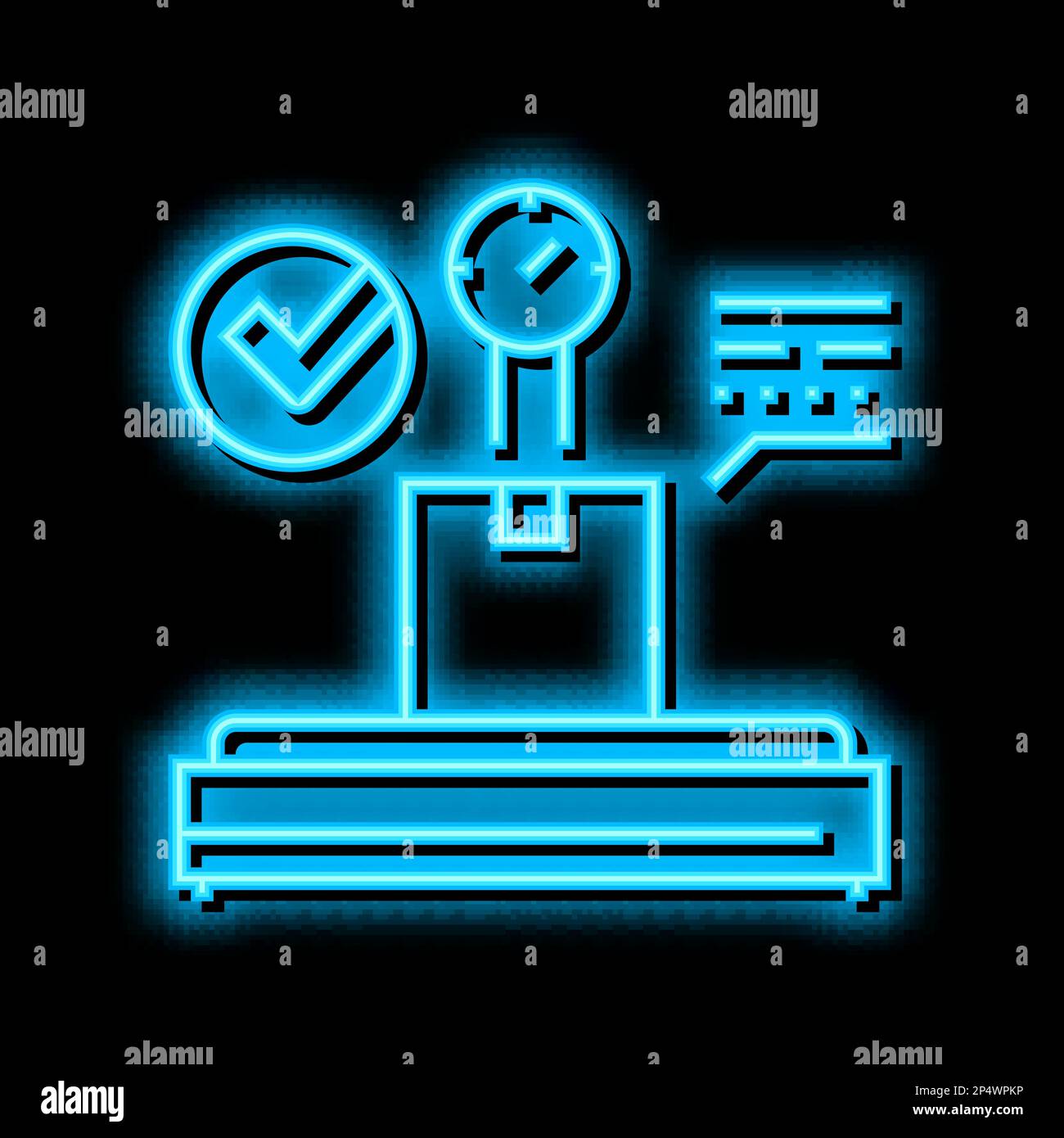 postal scale neon glow icon illustration Stock Vector Image & Art - Alamy