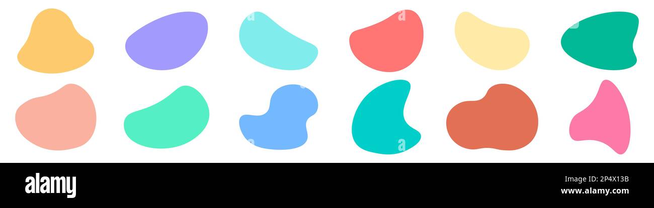 Abstract liquid shapes icon set Stock Vector