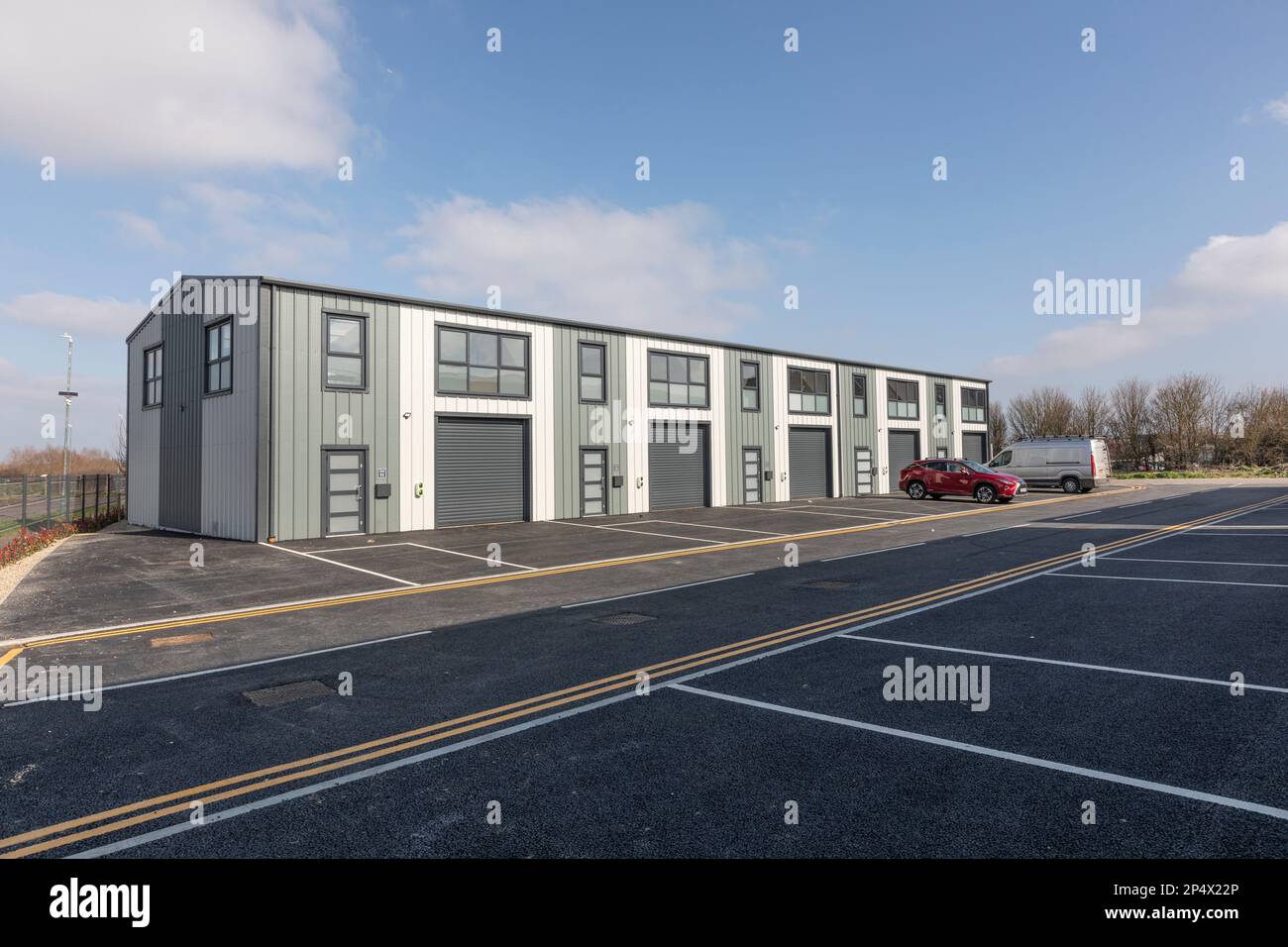 New light industrial business units in Manston Business Park , Ramsgate, Kent Stock Photo
