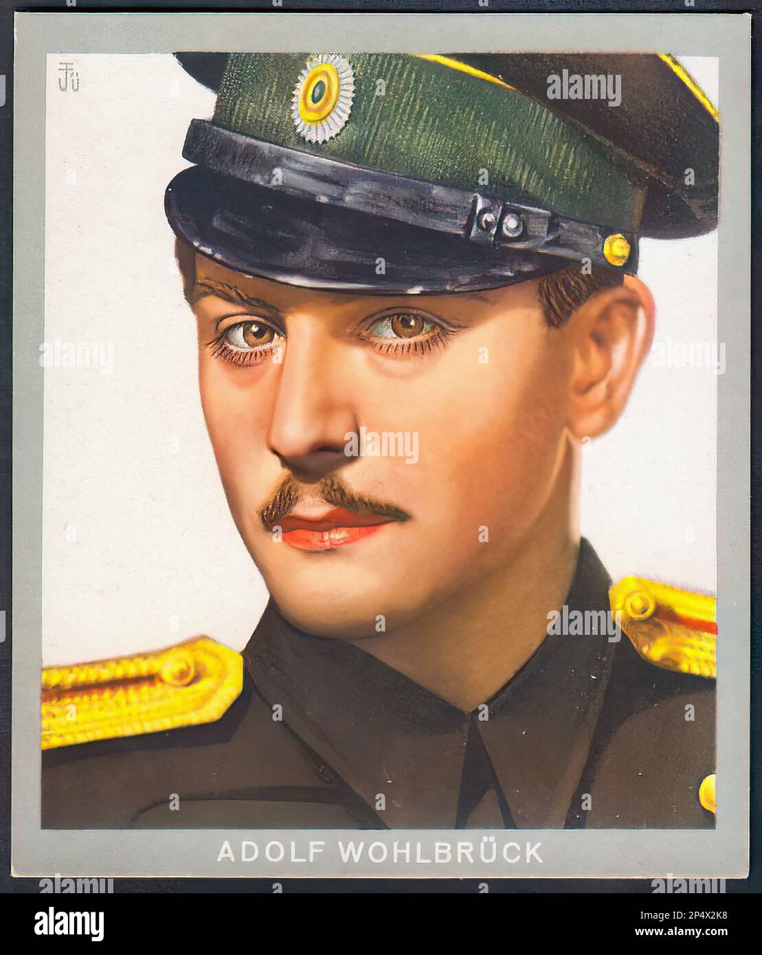 Portrait of Adolf Wohlbrück  - Vintage German Cigarette Card 02 Stock Photo