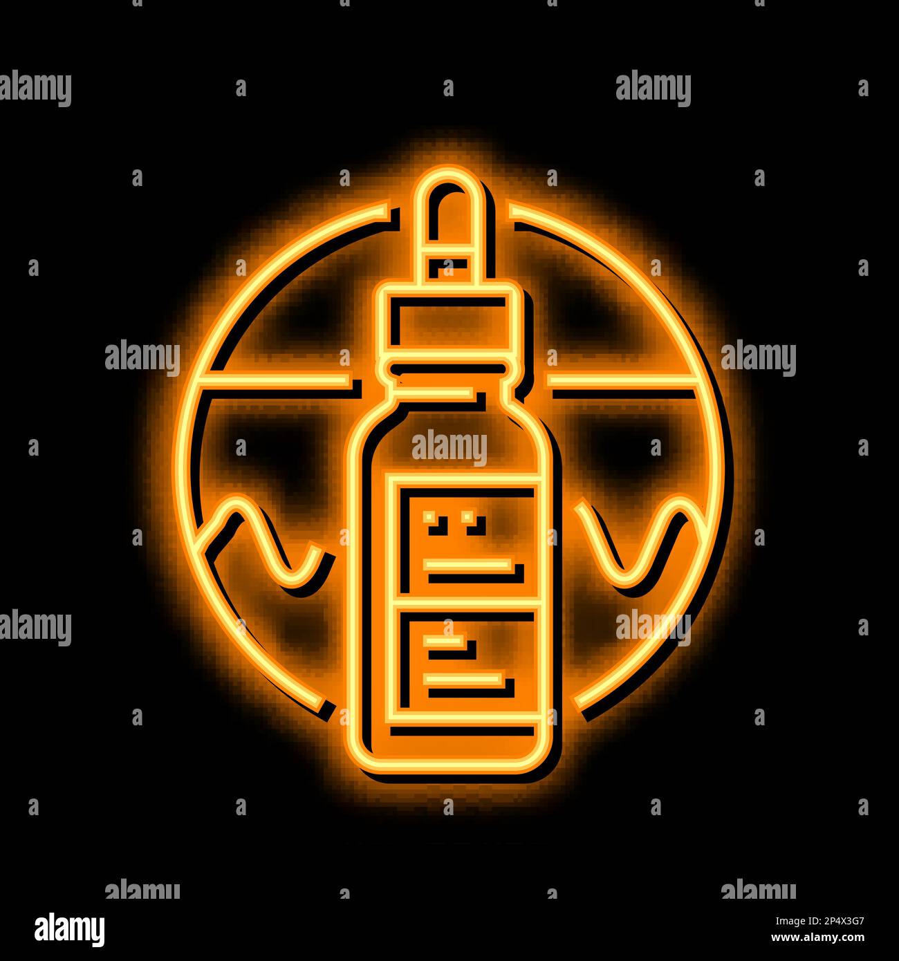 hyaluronic acid neon glow icon illustration Stock Vector Image & Art ...