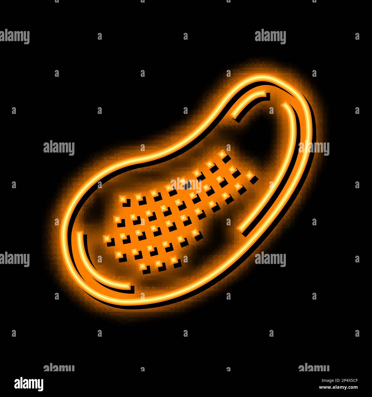 half of eggplant neon glow icon illustration Stock Vector Image & Art ...