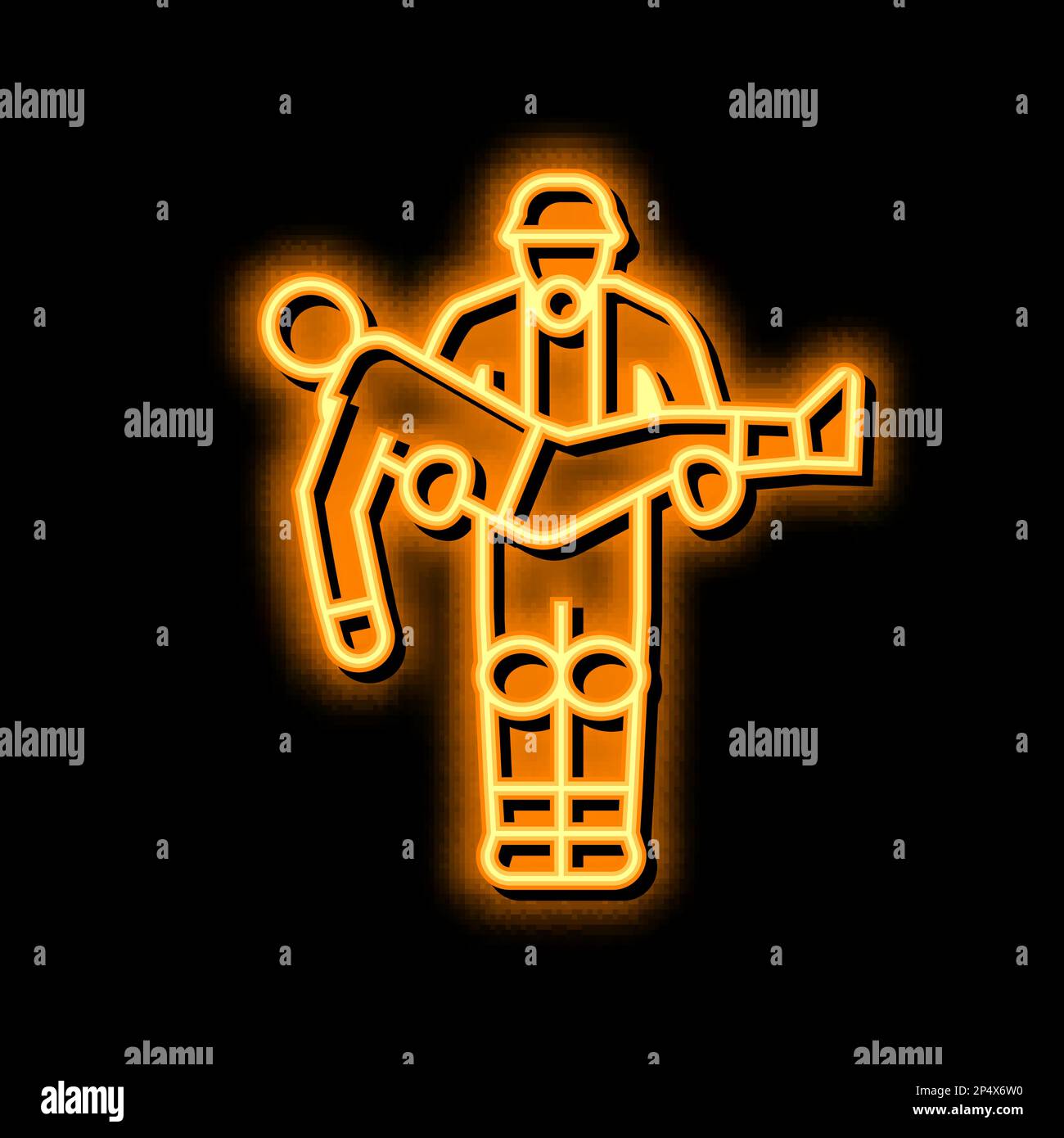 rescue operation neon glow icon illustration Stock Vector Image & Art ...