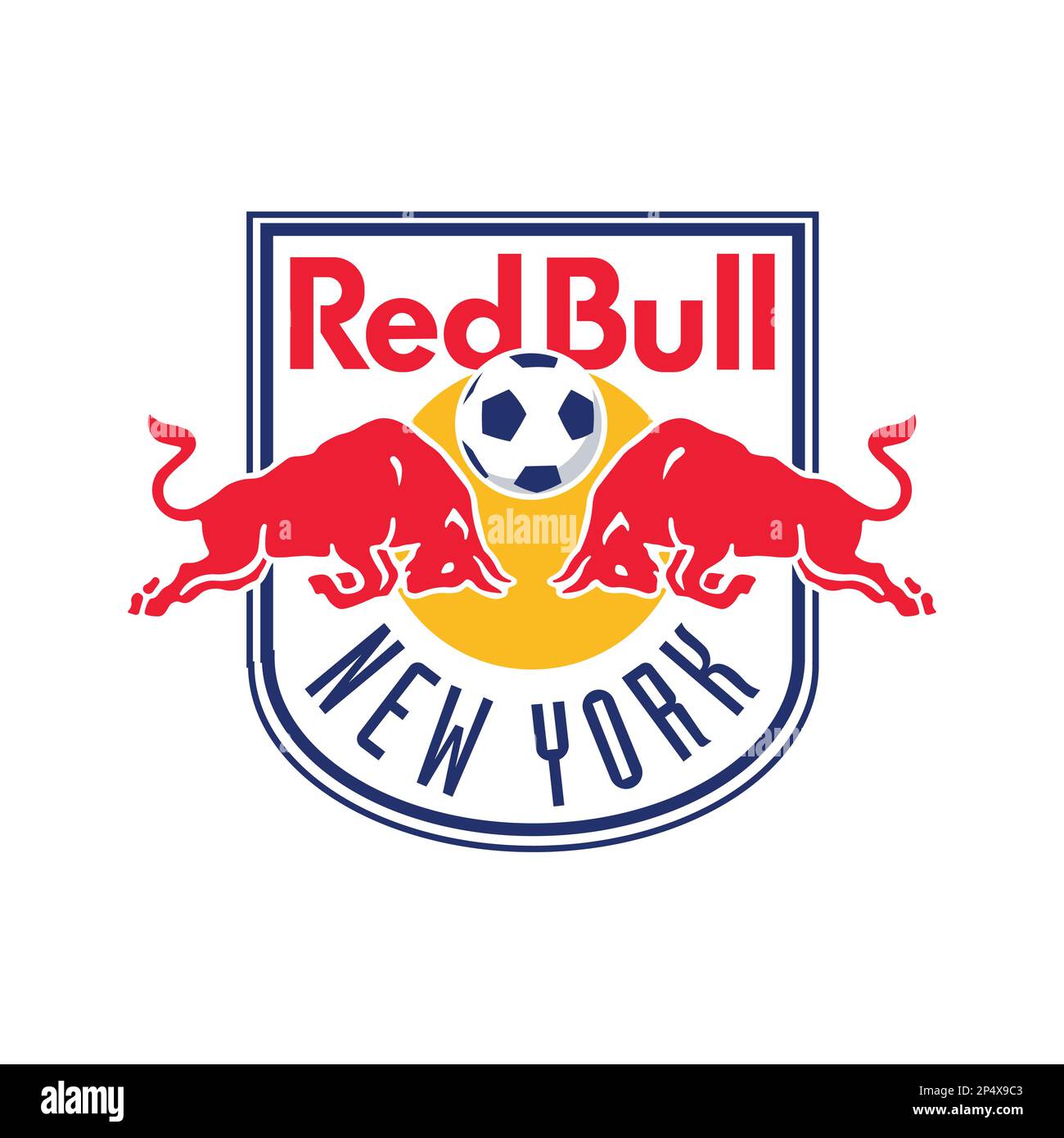 American football soccer Red Bull New York logo Stock Vector Image
