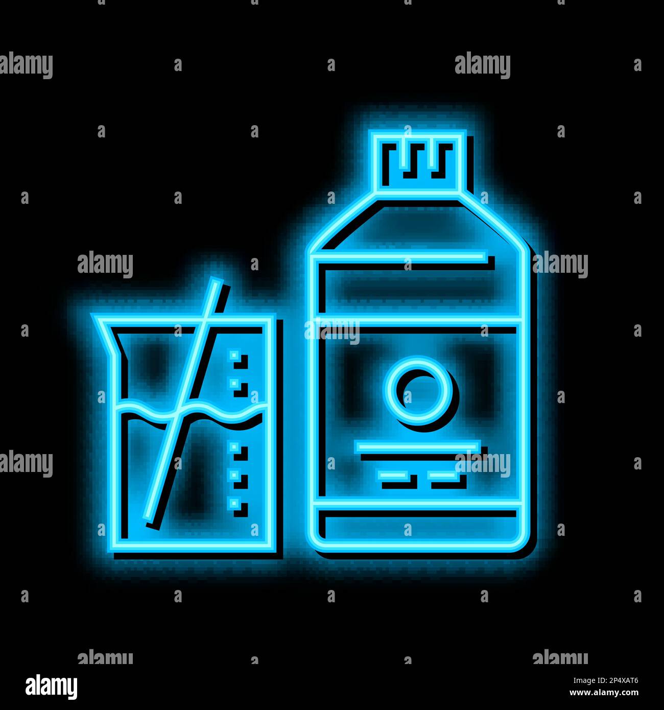 mixing liquid for resin art neon glow icon illustration Stock Vector