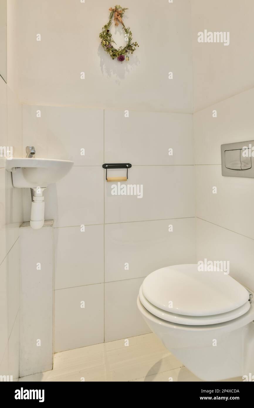 Amsterdam, Netherlands 10 April, 2021 a white toilet in a bathroom