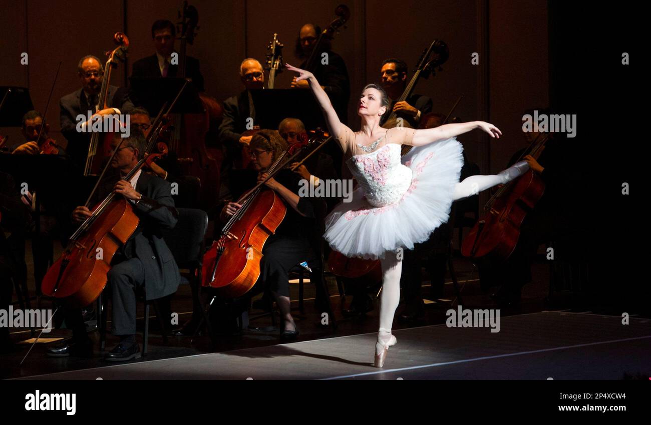 Dr. Karla Ledoux performs the Dance of the Sugar Plum Fairy during the 25th  Annual ChildrenÍs Holiday Concert on Tuesday, Dec. 3, 2013 at the Straz  Center for the Performing Arts. The, image size:1300x850