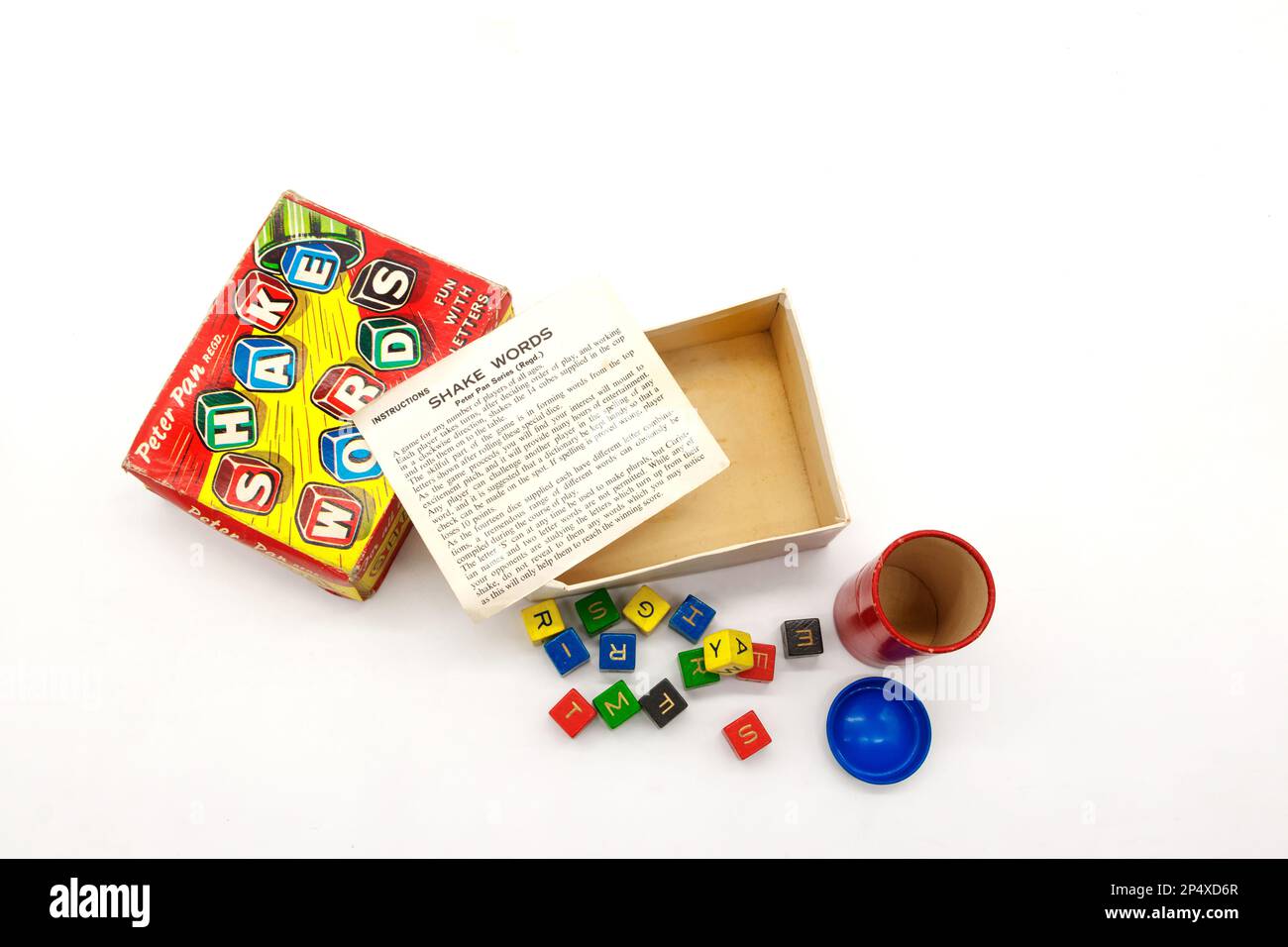 1950s vintage word letter games Shake Words crossword game with dice 1950s vintage word letter games Shake Words crossword game with dice