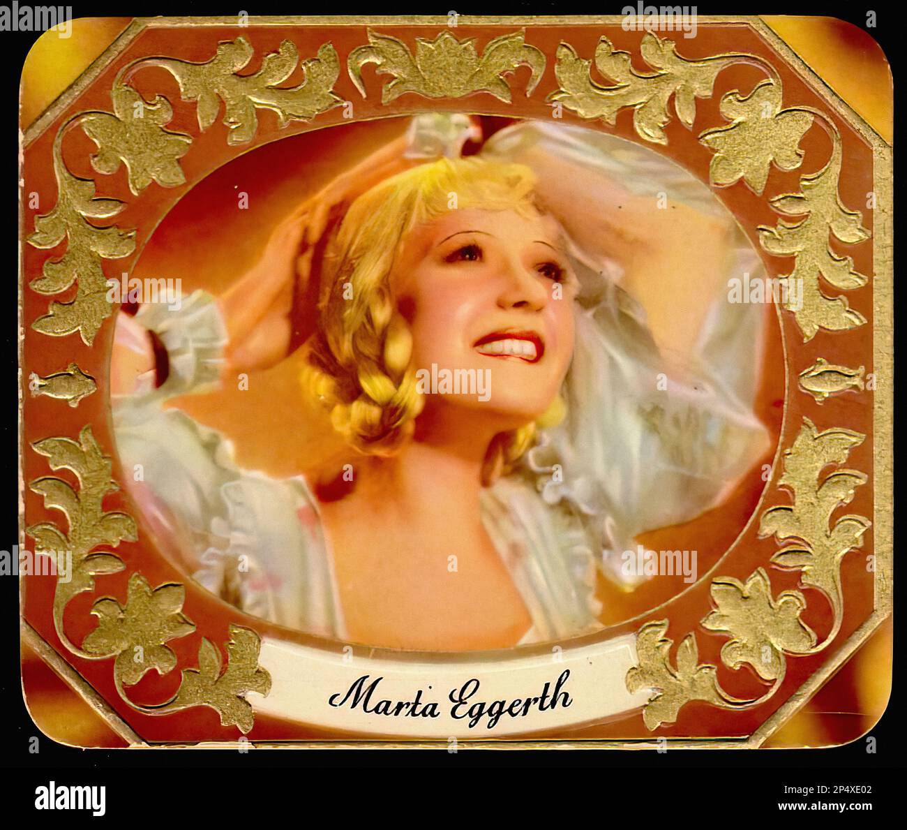 Portrait of Marta Eggerth 00020 - Vintage German Cigarette Card Stock Photo