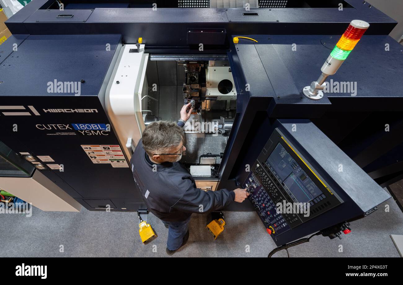 06 March 2023, Saxony, Leipzig Before the start of the industrial fair