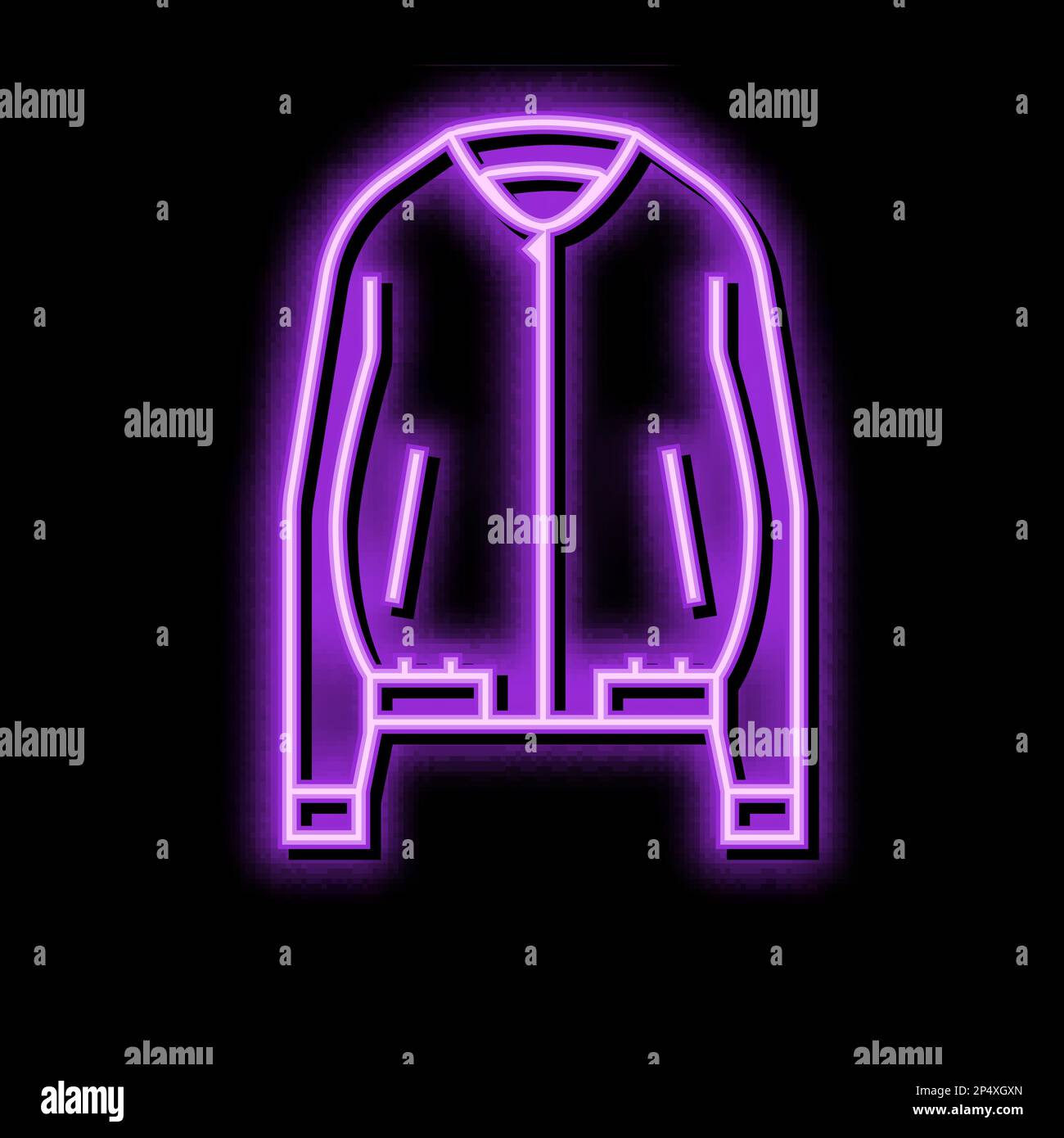 Bomber Jacket Outerwear Female Color Icon Vector Illustration Stock 