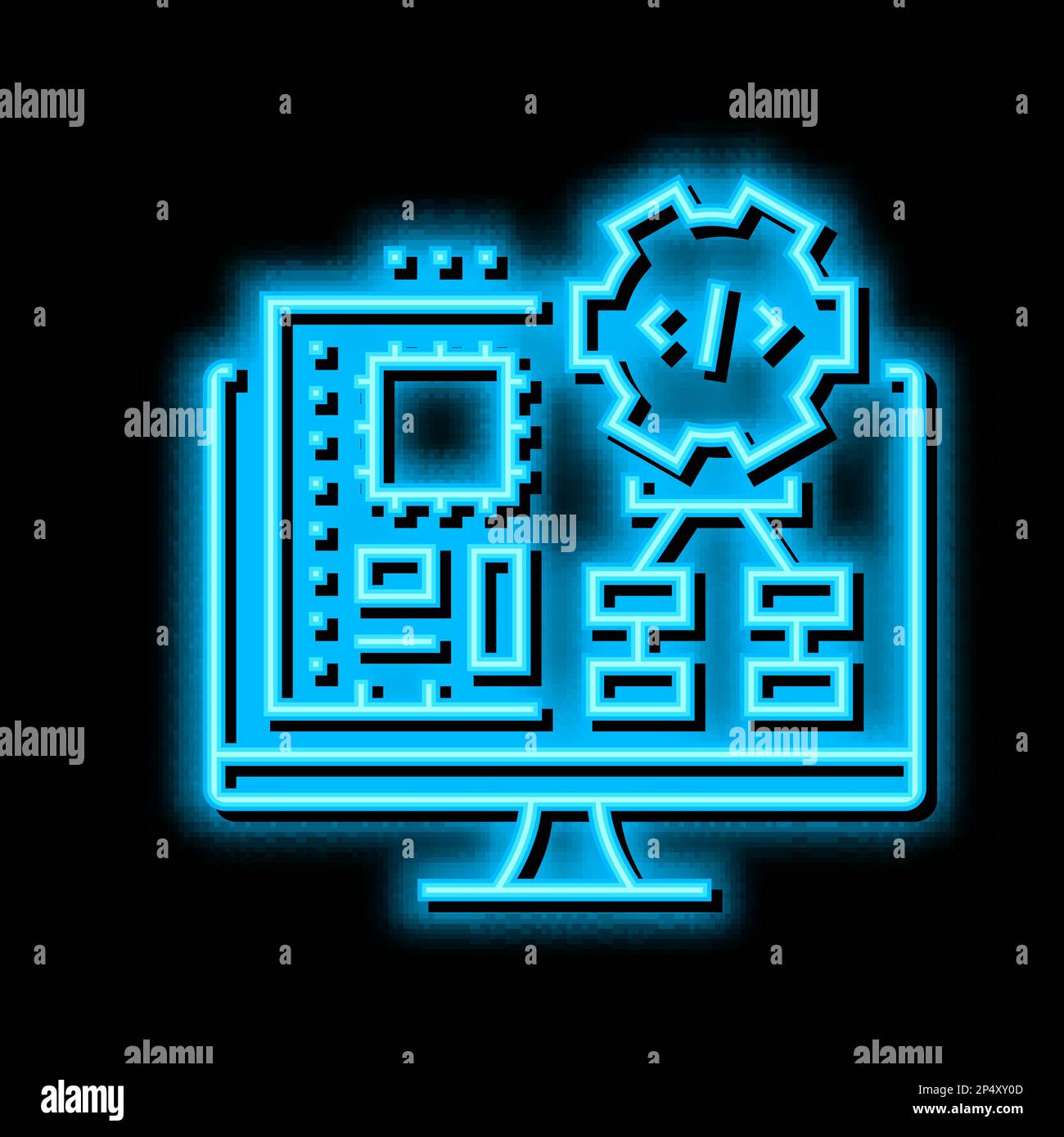 embedded software neon glow icon illustration Stock Vector Image & Art ...