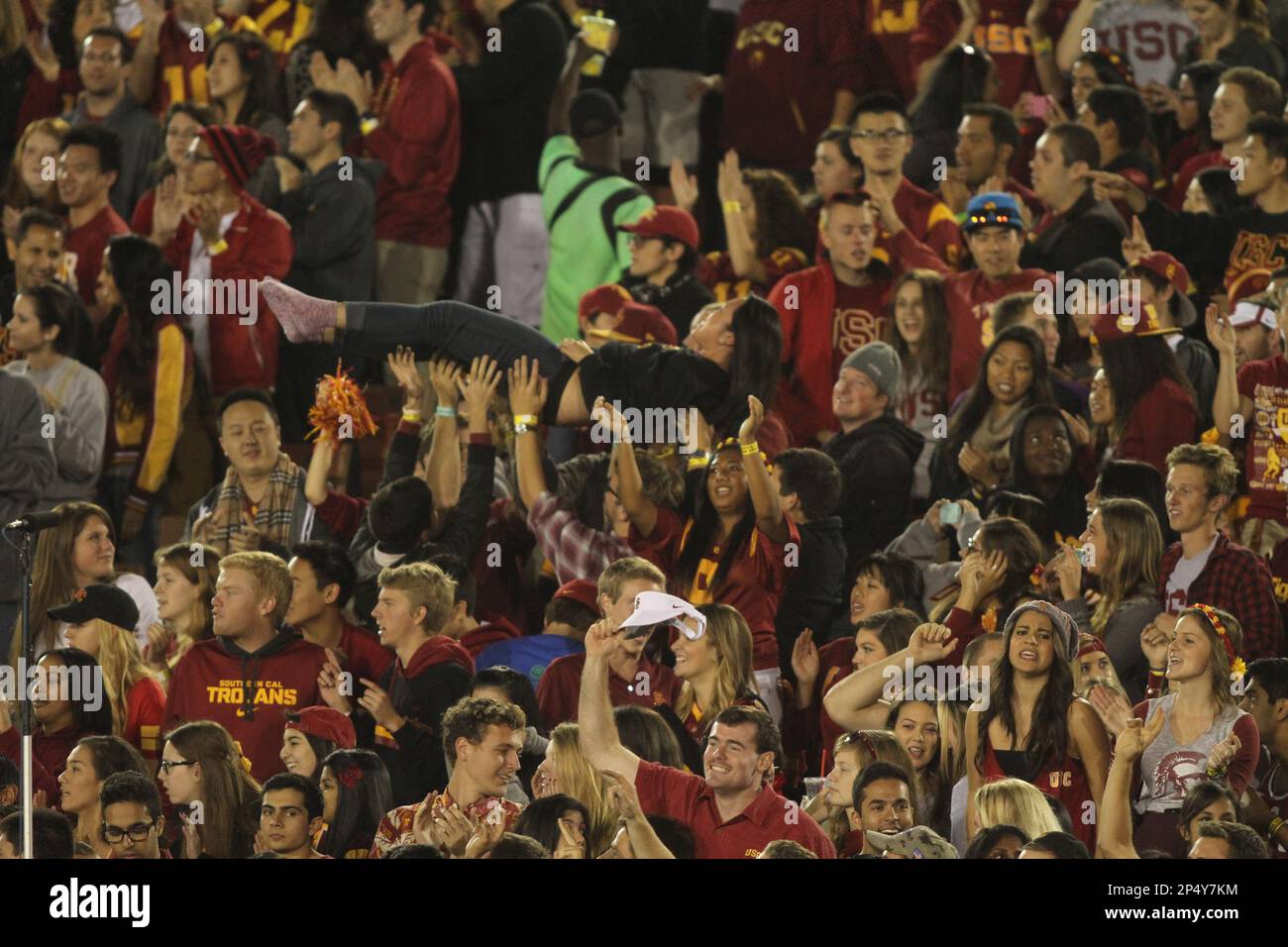 The USC fans during the game against the USC Trojans, Saturday