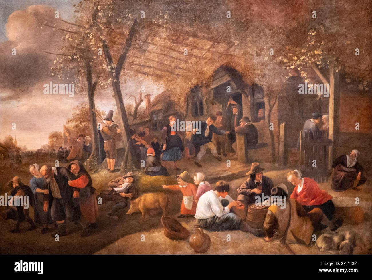 'A village fair' by Jan Steen in Frans Hals museum, Haarlem, Holland Stock Photo