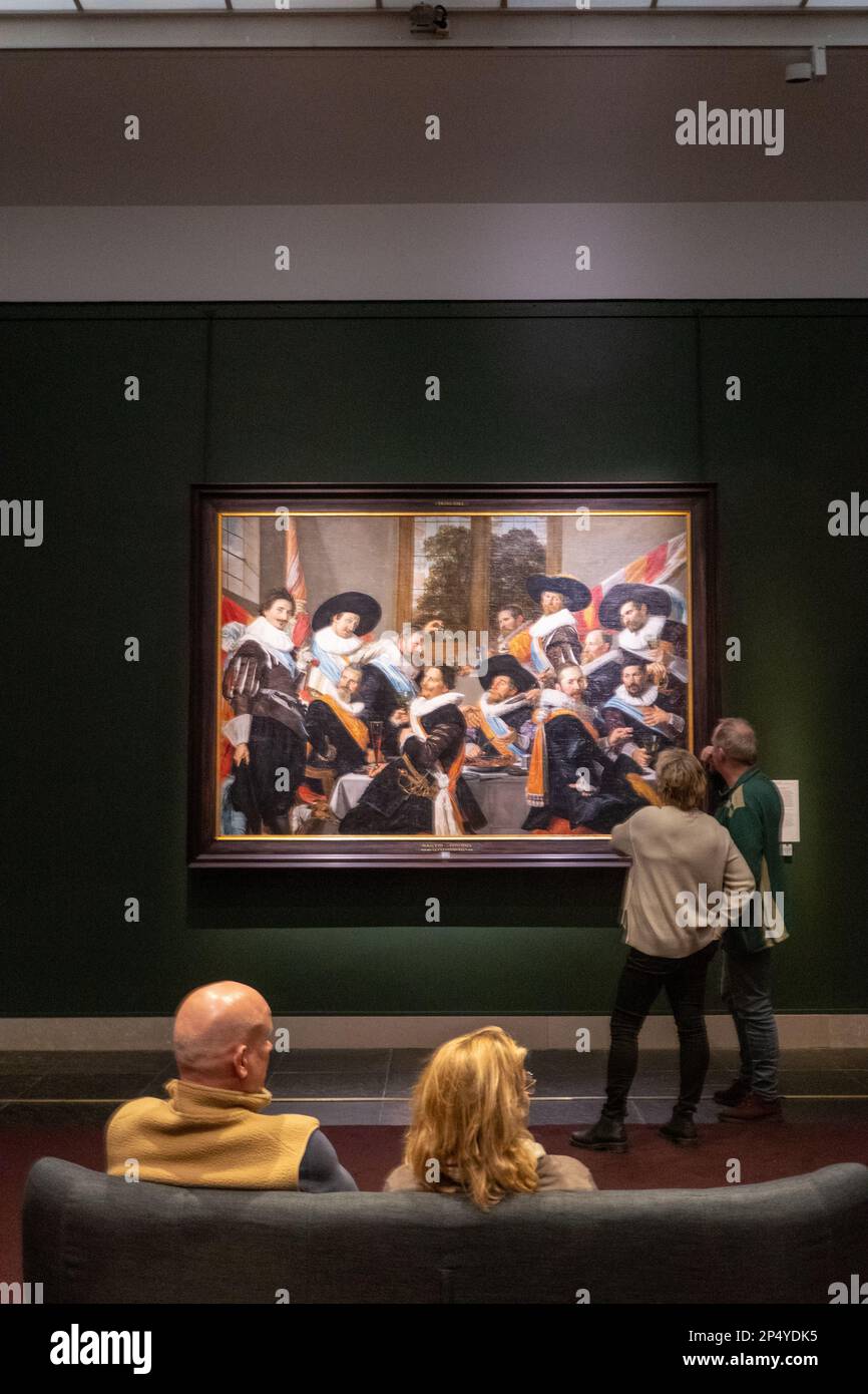 visitors at Frans Hals museum, Haarlem, Holland Stock Photo