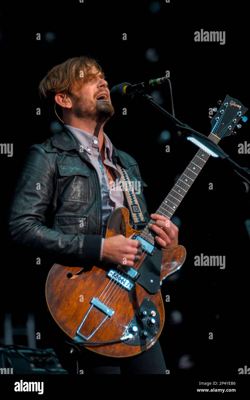 Caleb Followill - Kings of Leon, V2008, Hylands Park, Chelmsford, Essex, Britain - 17 August 2008 Stock Photo