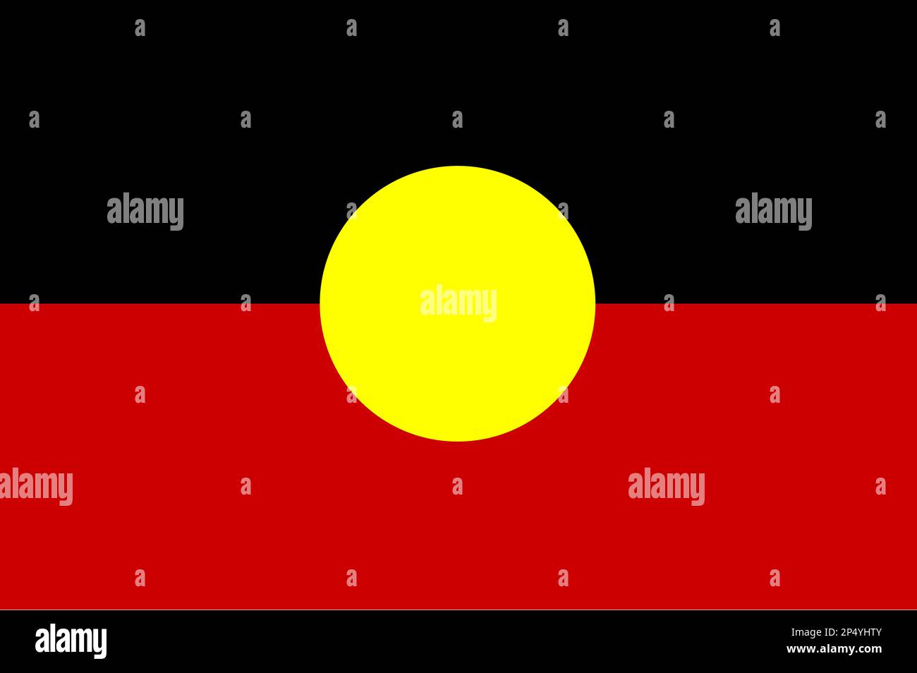 Australian Aboriginal flag Stock Photo