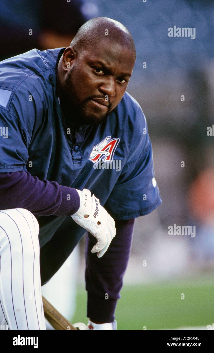 Mo Vaughn of the Anaheim Angels during a game circa 1999 at Angel