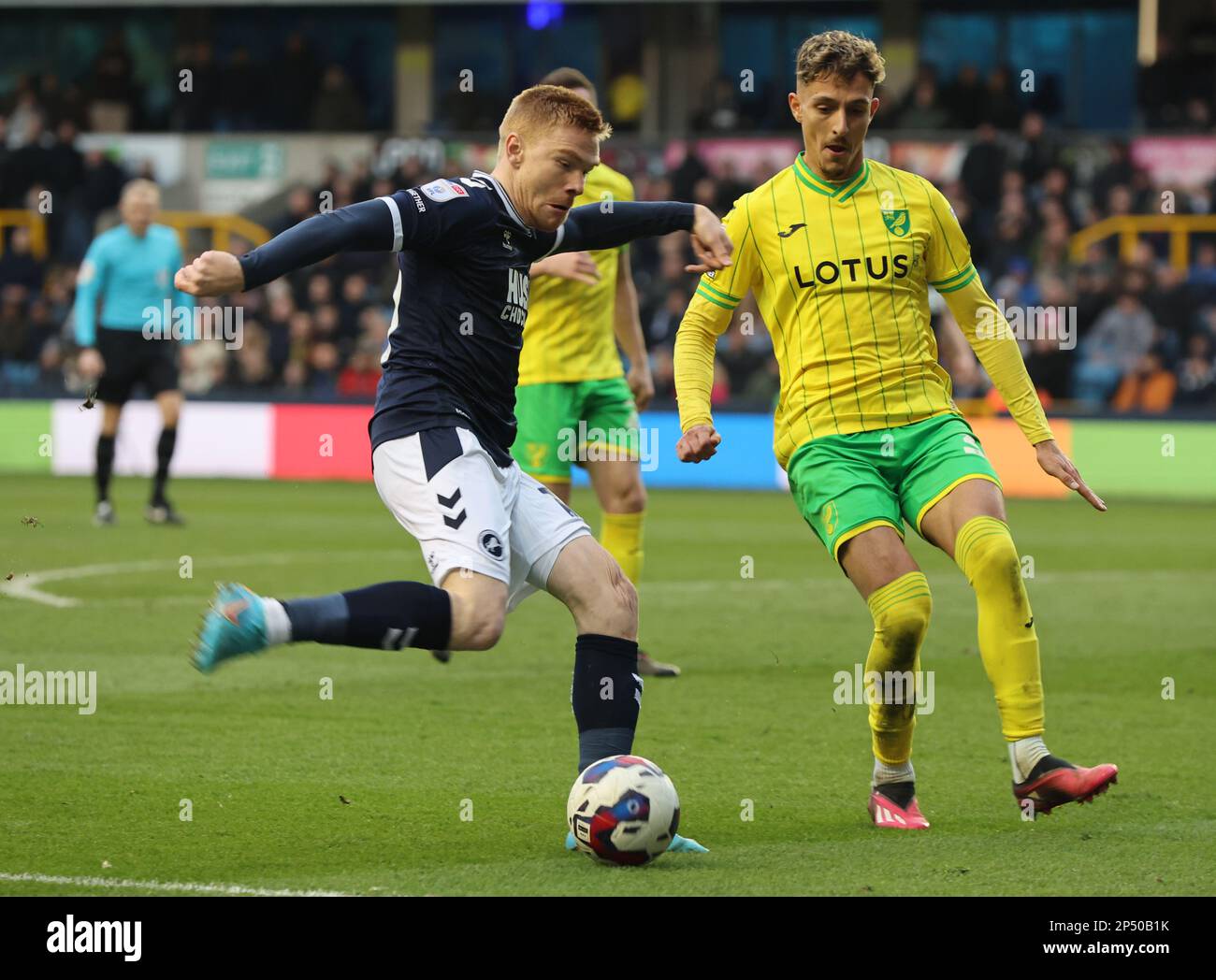 Duncan Watmore of Millwall during Championship match between Millwall against Norwich City  at The Den, London on 04th March , 2023 Stock Photo