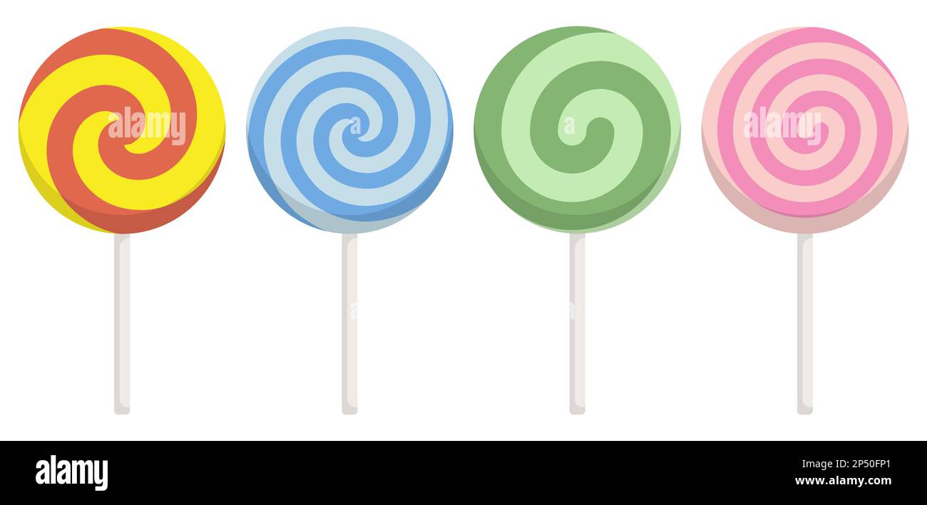 Premium Vector  Swirl lollipop cartoon doing vandalism and caught by the  police , cute design