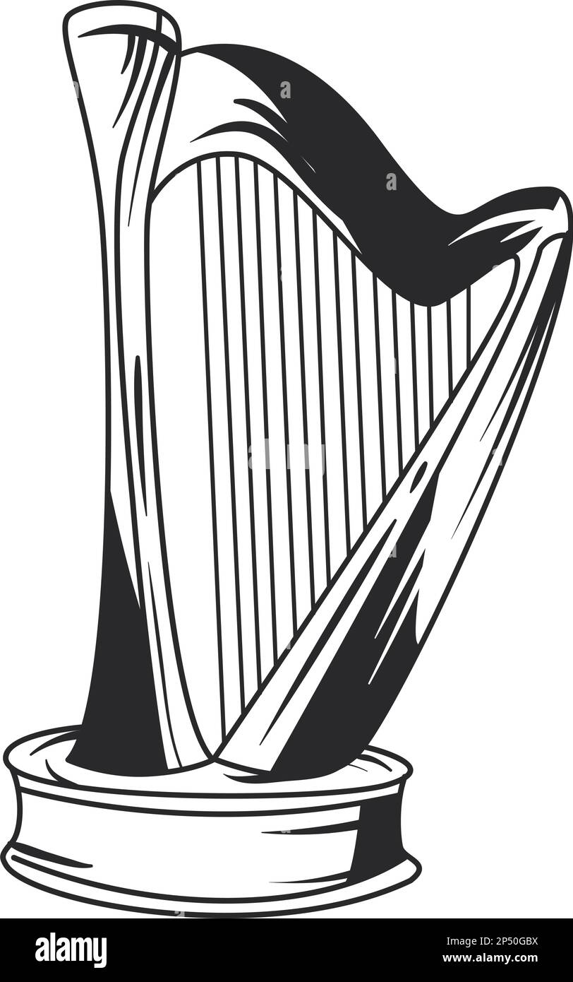 flat harp icon Stock Vector Image & Art - Alamy