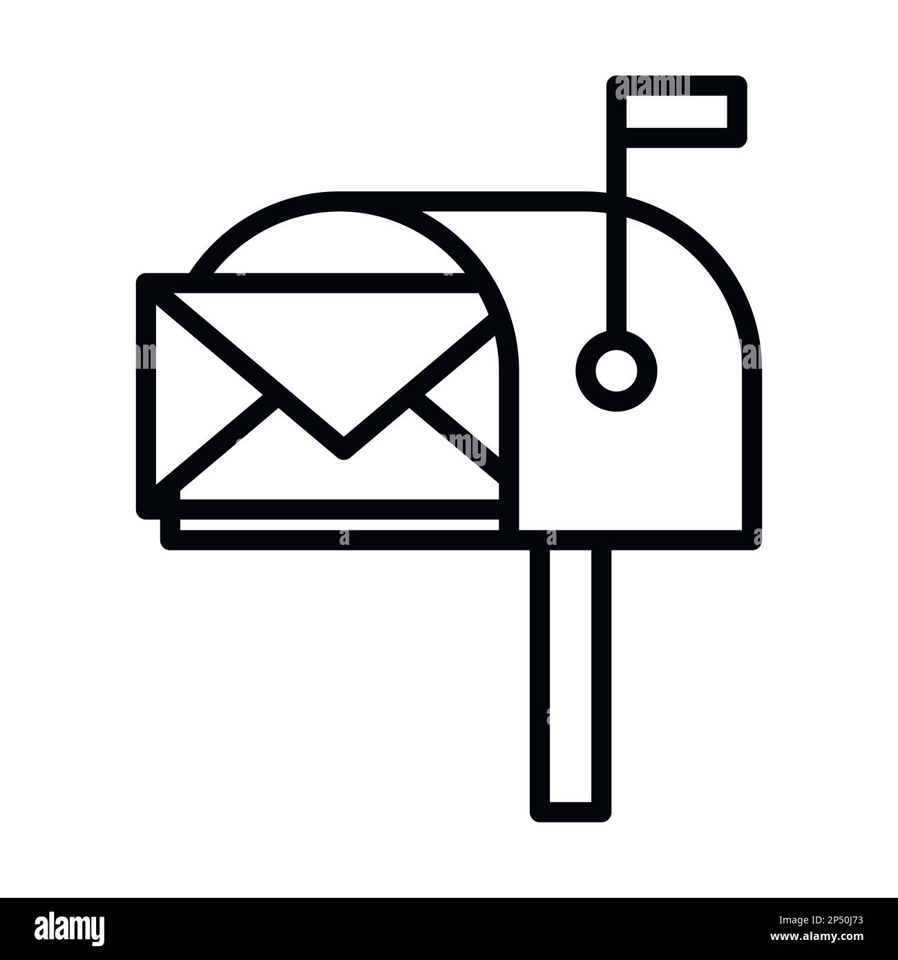 Mail box with letter icon. mailbox envelope correspondence postal mail