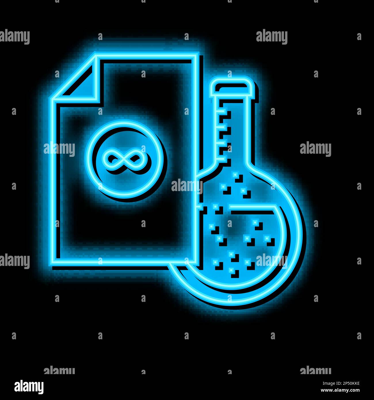 acidfree paper sheet neon glow icon illustration Stock Vector Image