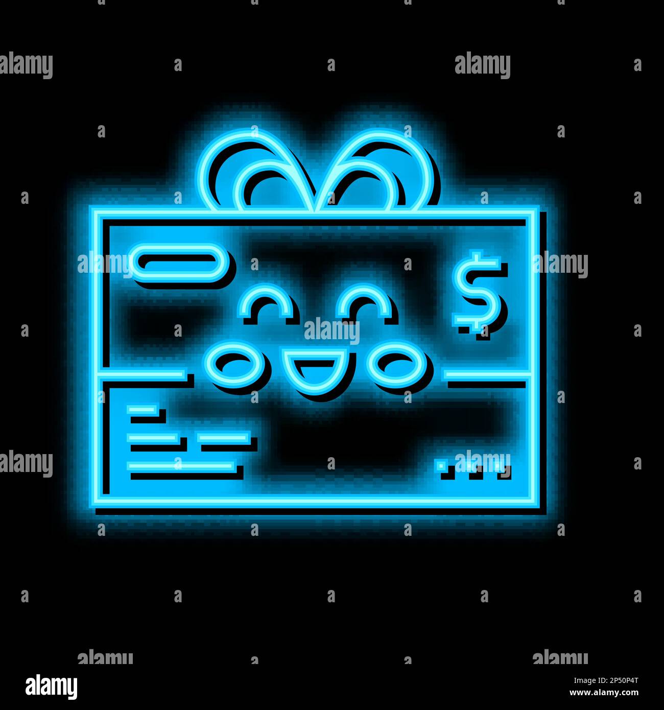 gift certificate neon glow icon illustration Stock Vector Image & Art ...
