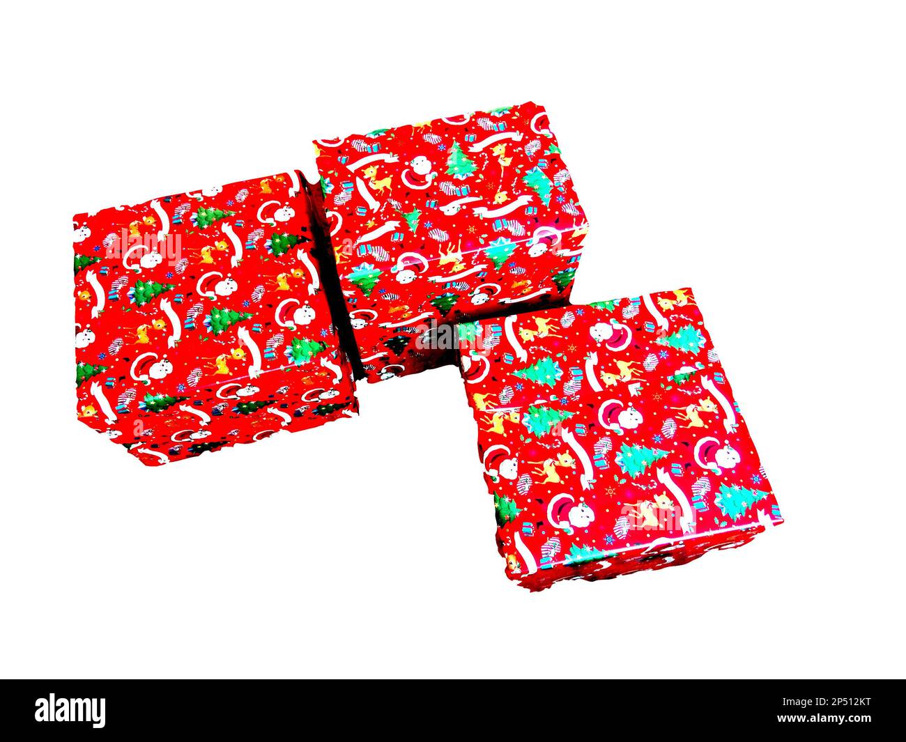 gift boxes isolated on white background Stock Photo