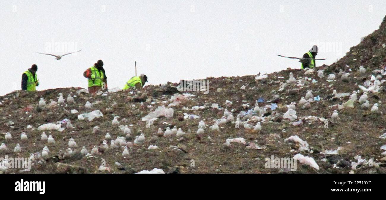 Authorities search the Waste Management landfill in Menomonee Falls