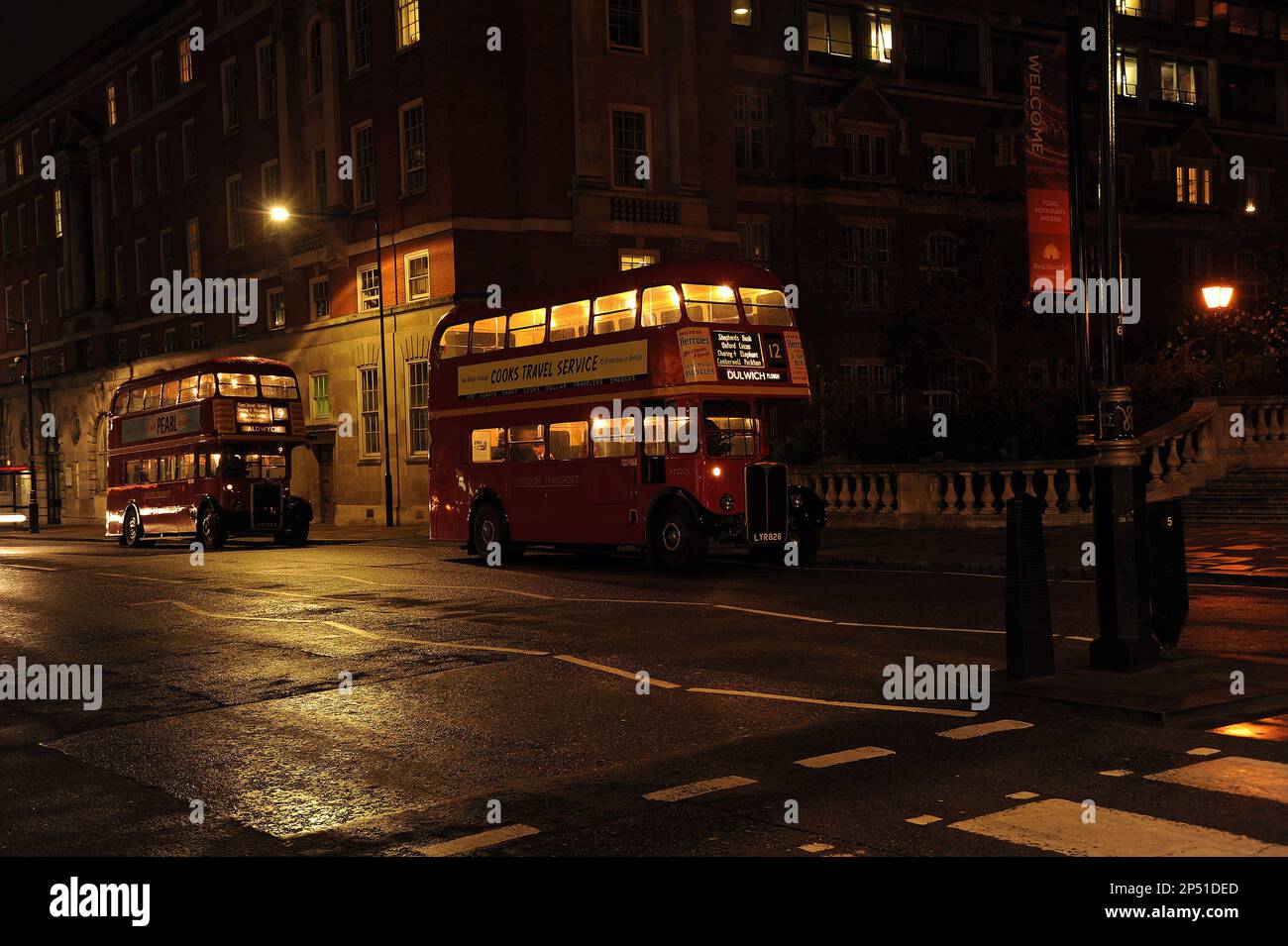 Buses on Prince Consort Road Stock Photo Alamy