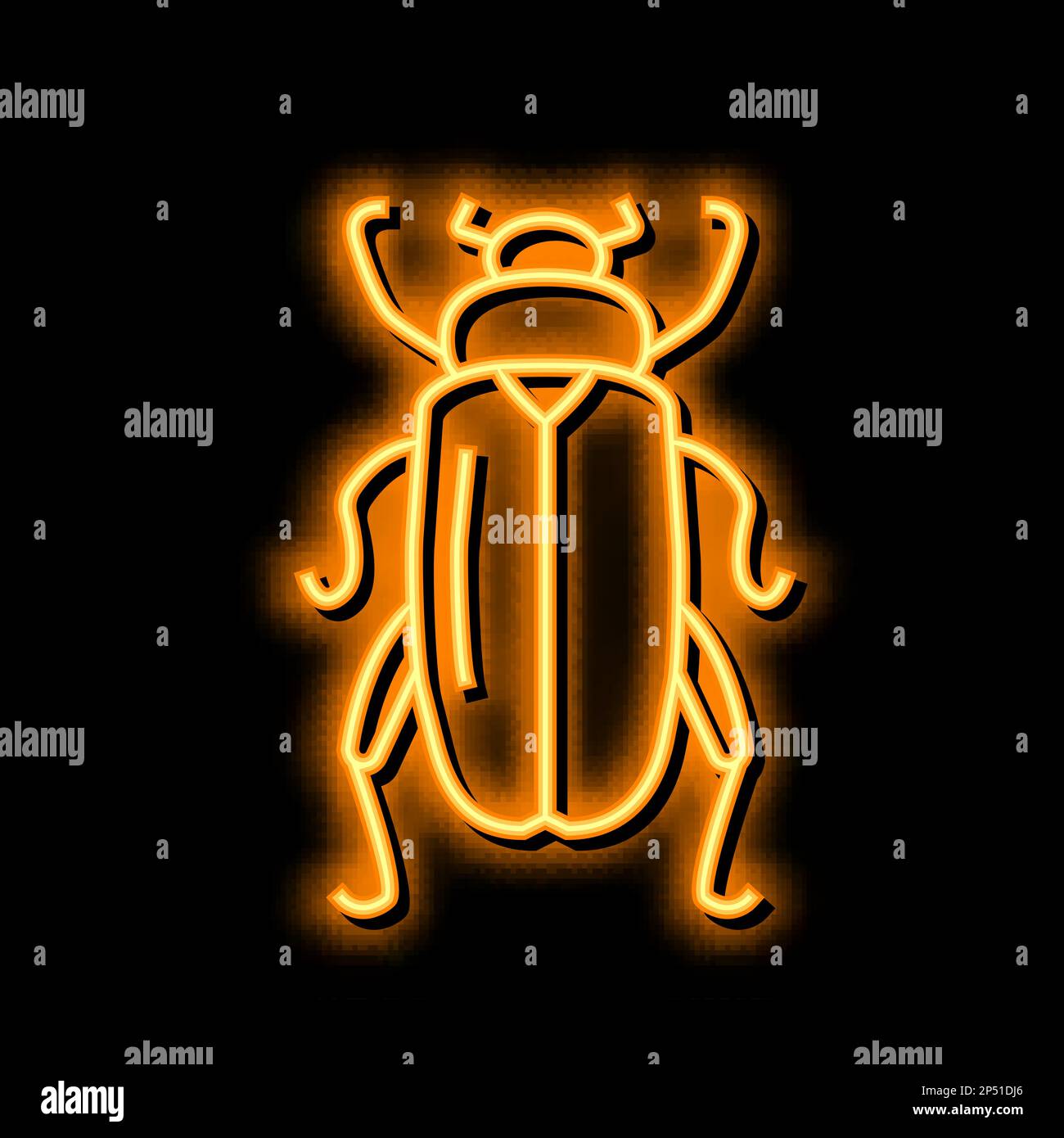 chafer insect neon glow icon illustration Stock Vector Image & Art - Alamy