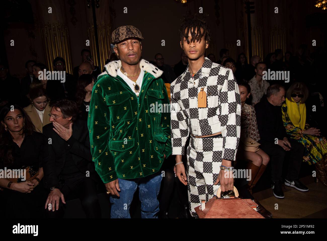 Jaden Smith and Pharrell Williams attend the Louis Vuitton Fall/Winter  2023-2024 ready-to-wear collection presented Monday, March 6, 2023 in  Paris. (Vianney Le Caer/Invision/AP Stock Photo - Alamy