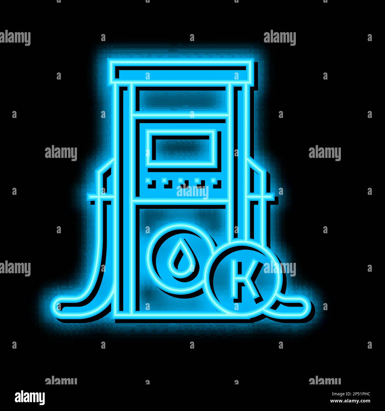 kerosene gas station neon glow icon illustration Stock Vector Image ...