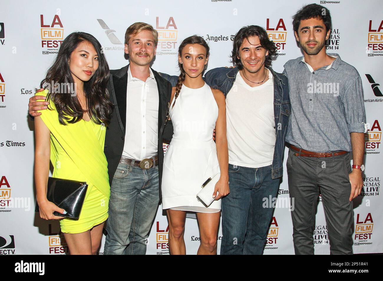 (L-R) Producer Leah Fong, actors Lou Taylor Pucci, Stella Maeve, James
