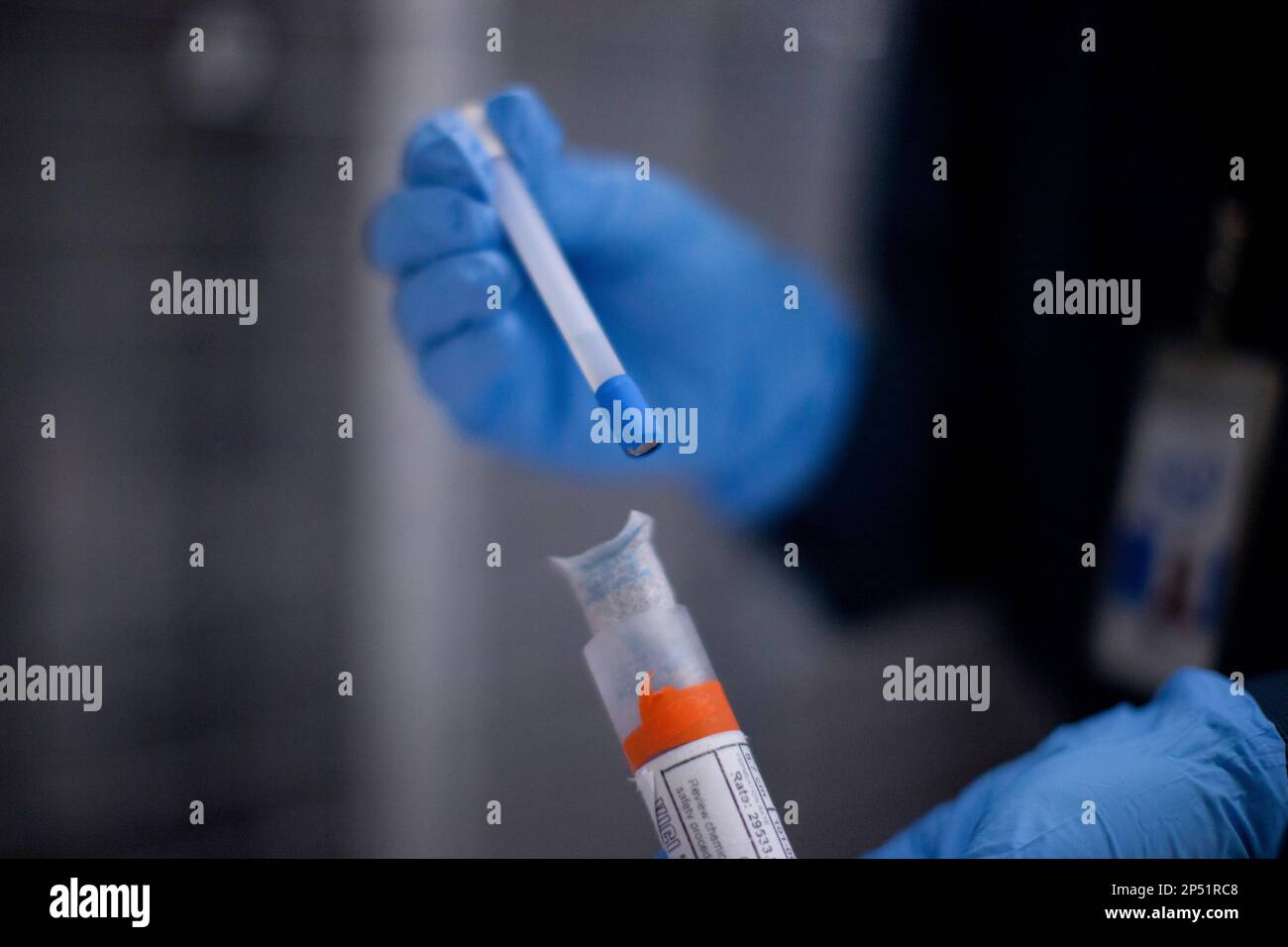 In this Oct. 8, 2013 photo, permeation tubes containing pressurized