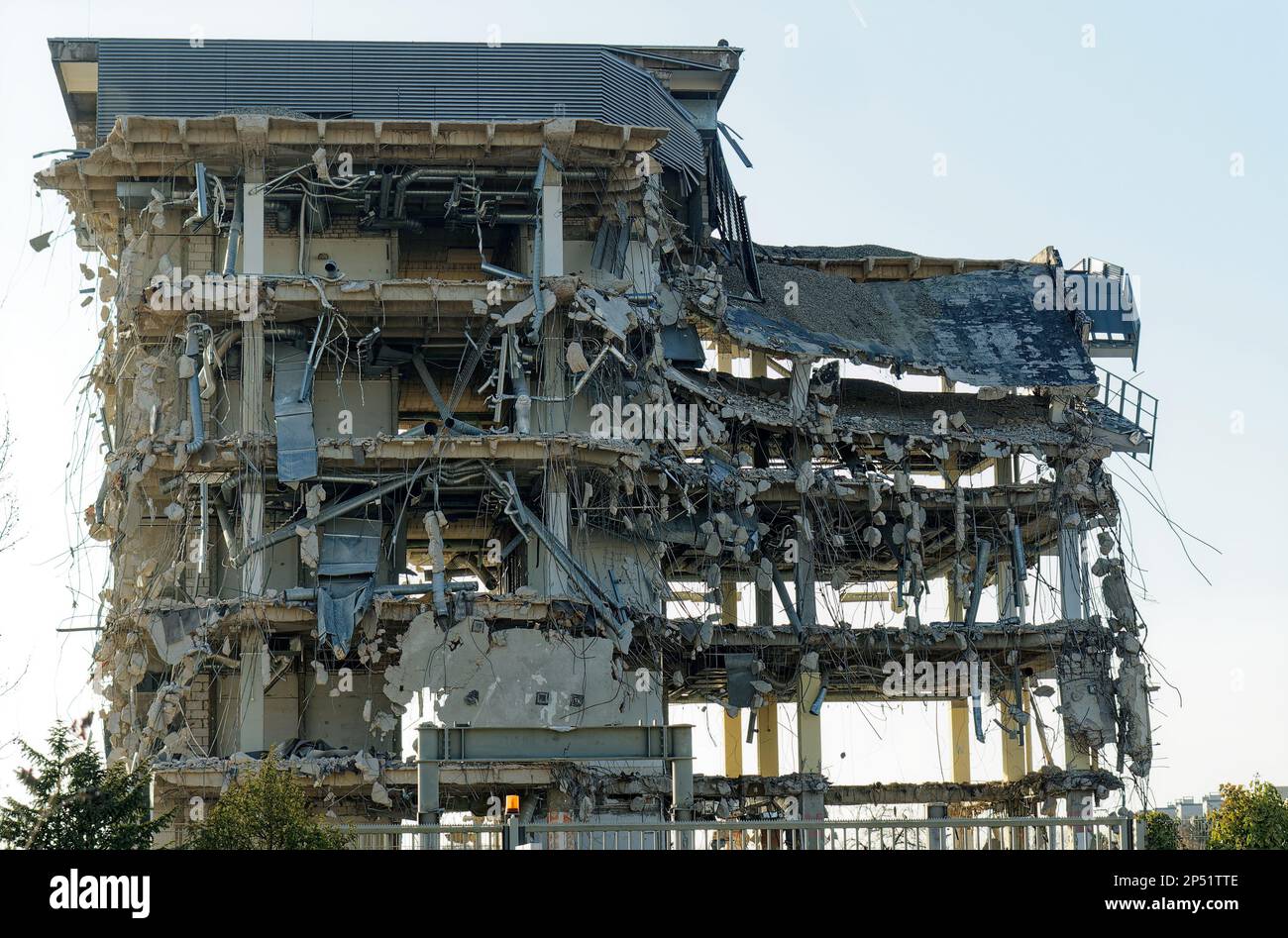 Industrial ruin: Abandoned commercial building to be demolished Stock ...