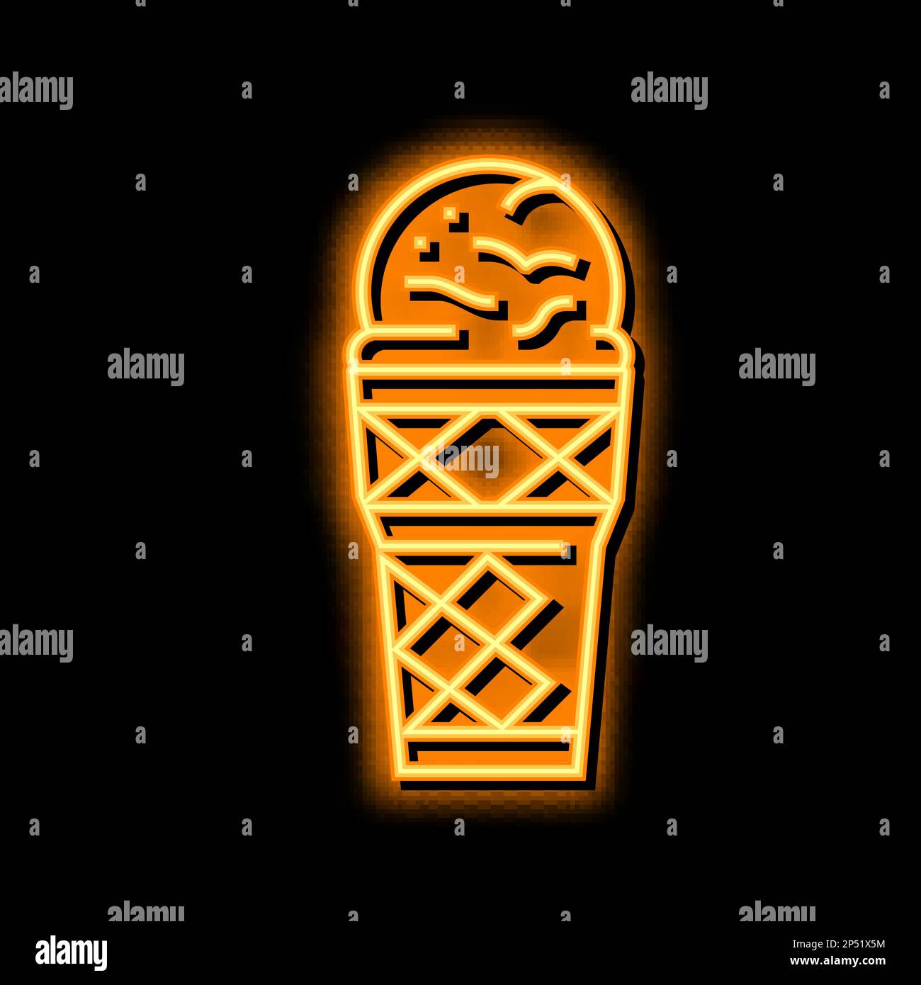 coffee ice cream neon glow icon illustration Stock Vector Image & Art ...