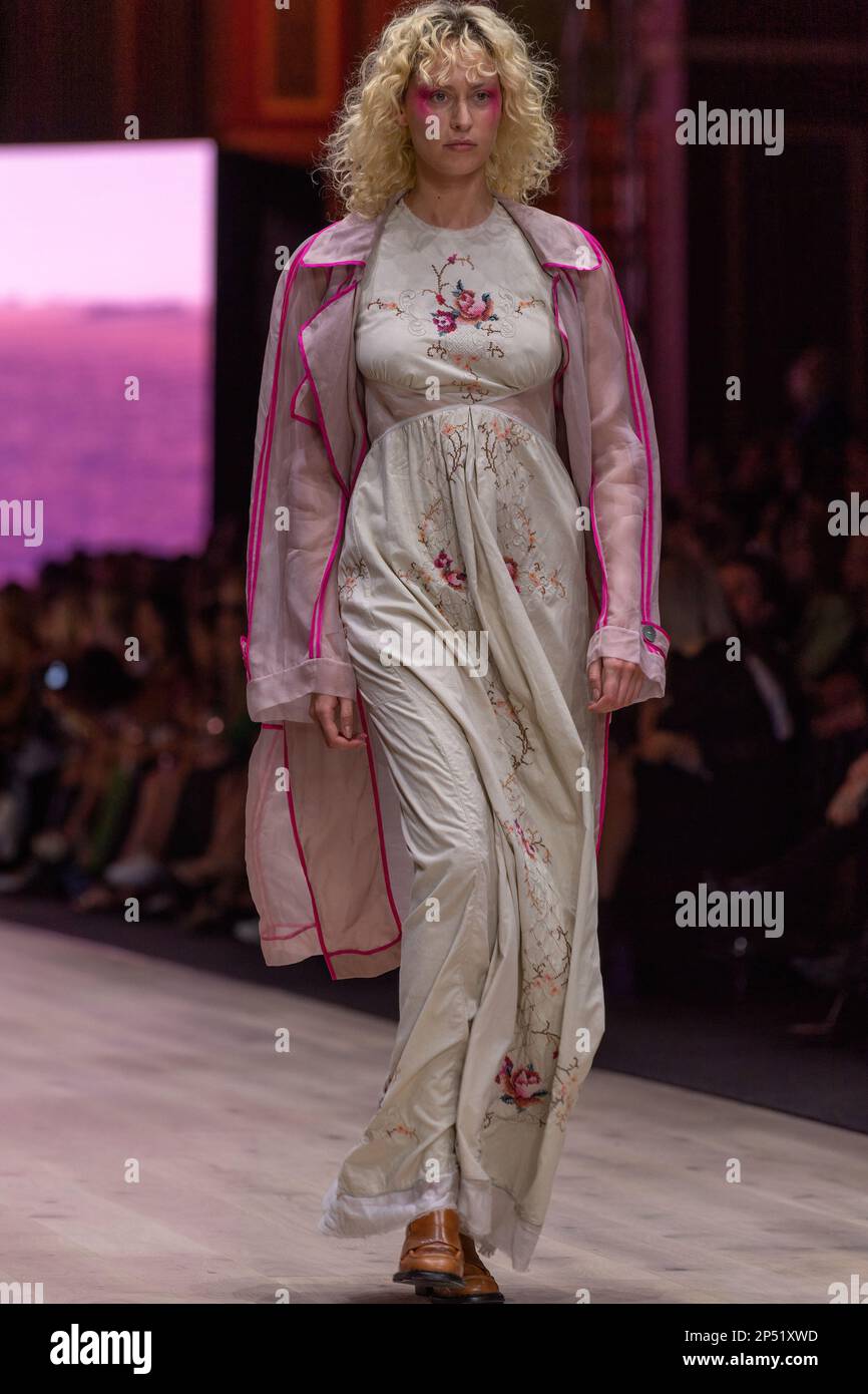 Melbourne, Australia, 06/03/2023, A model dressed by Nevenka walks the